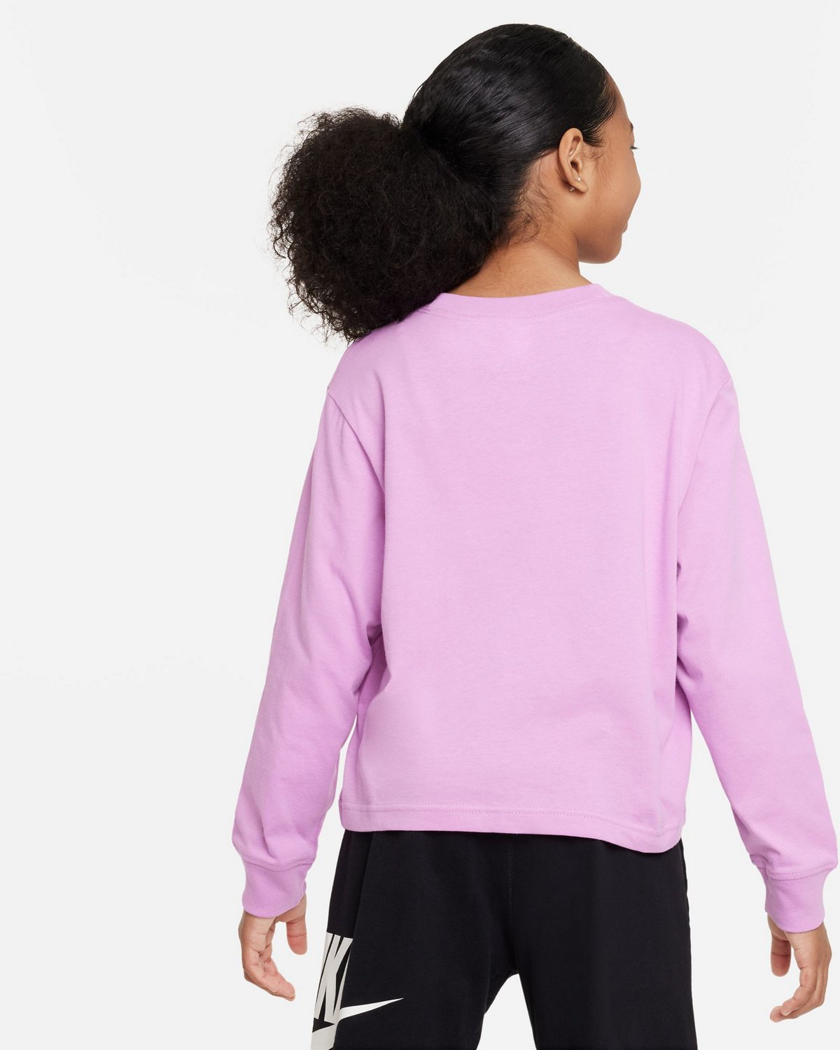 Nike Girls' Sportswear Essential Boxy Long Sleeve Graphic T-shirt - view number 2