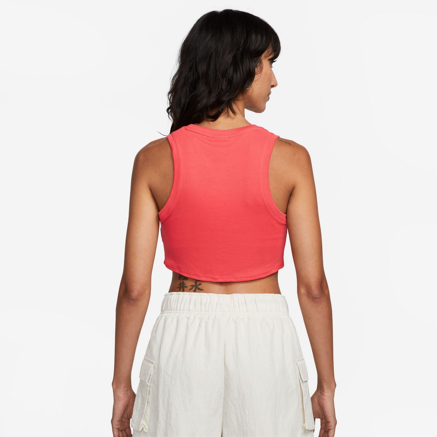 Nike Women's Sportswear Essentials Ribbed Cropped Tank Top                                                                       - view number 2