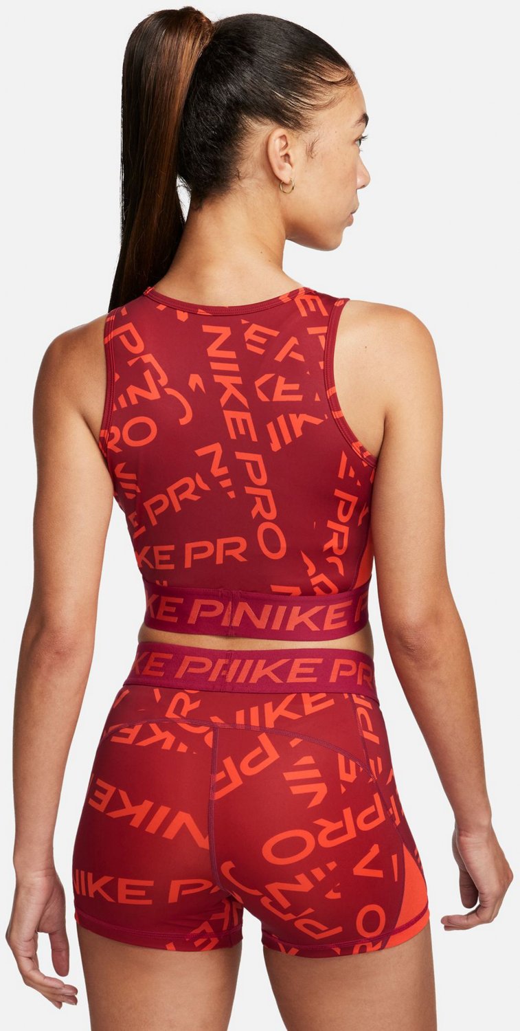 Nike Women's Pro Dri-FIT Crop Printed Tank Top - view number 2