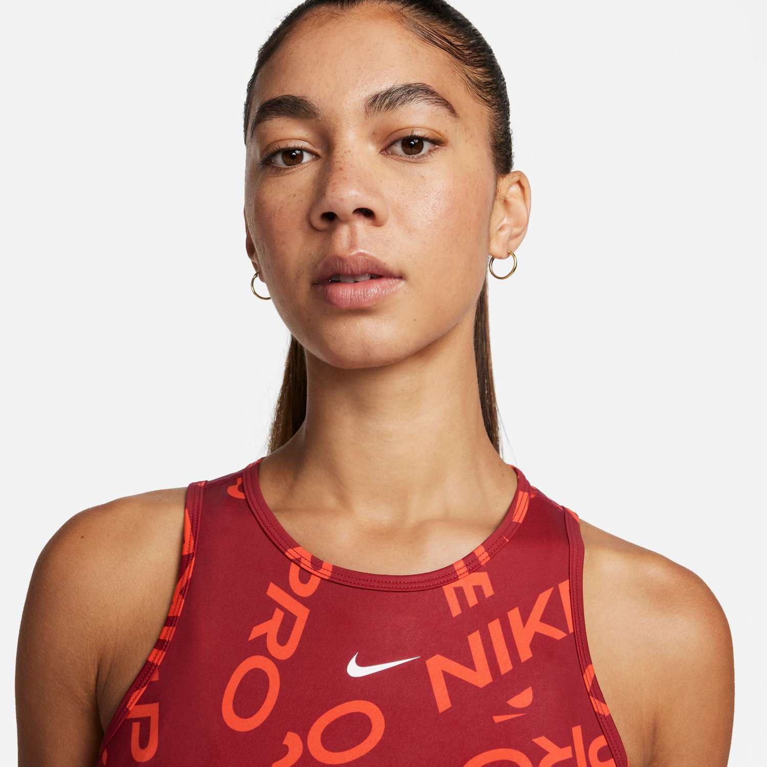 Nike Women's Pro Dri-FIT Crop Printed Tank Top - view number 3