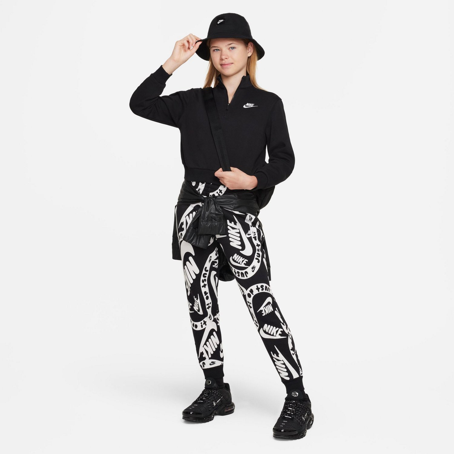 Nike Girls' Sportswear Club Fleece 1/2-Zip Pullover - view number 4