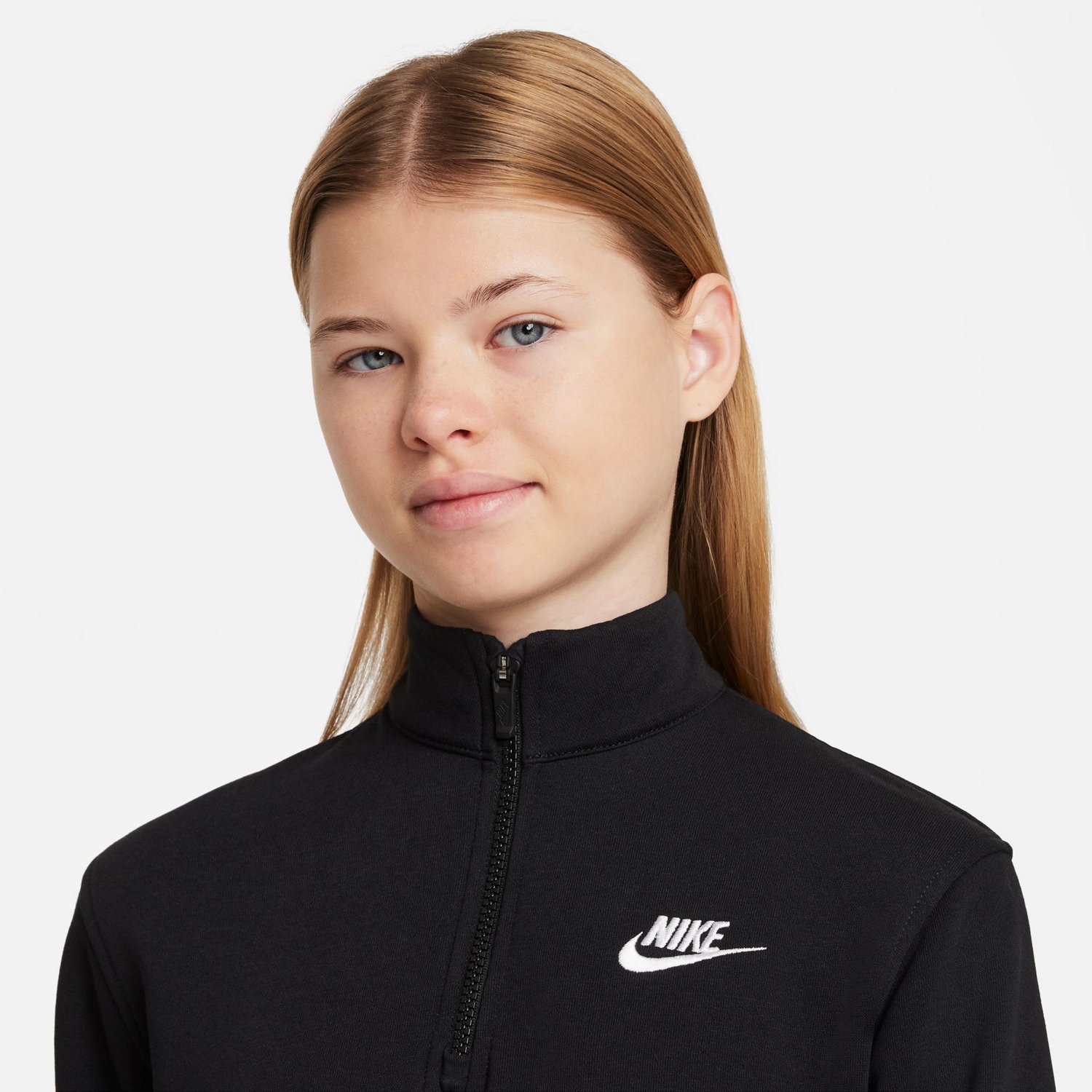 Nike Girls' Sportswear Club Fleece 1/2-Zip Pullover - view number 3
