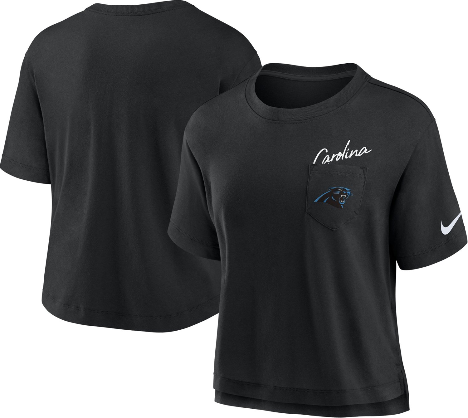 Nike Women's Carolina Panthers Dri-FIT High Hip Pocket T-shirt                                                                   - view number 3