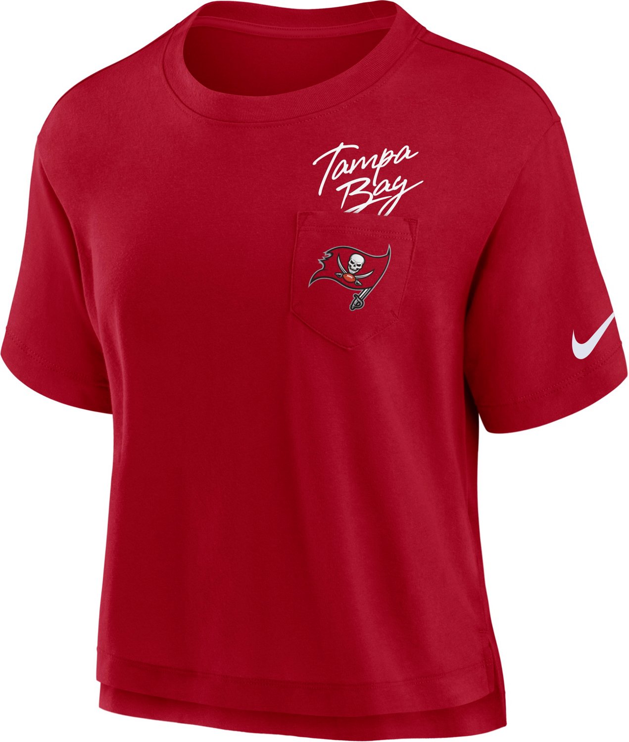 Nike Women's Tampa Bay Buccaneers Dri-FIT High Hip Pocket T-shirt - view number 1