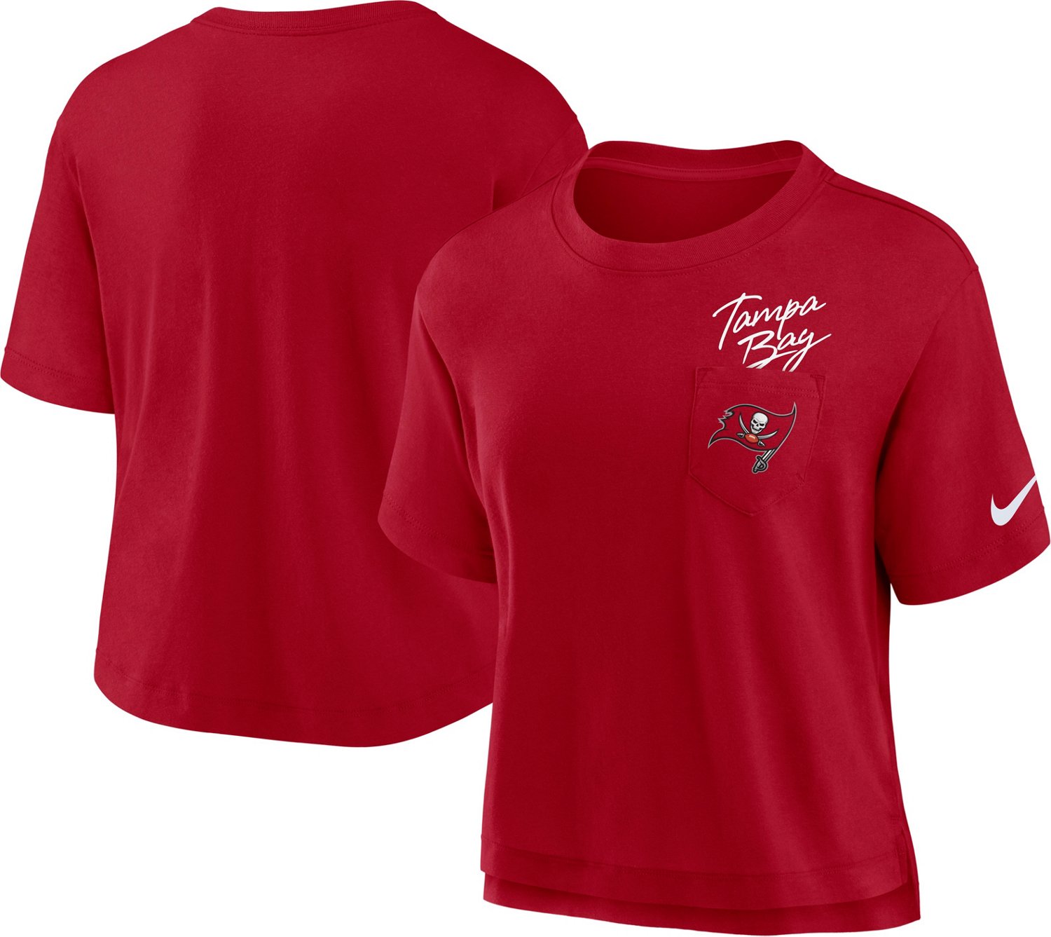 Nike Women's Tampa Bay Buccaneers Dri-FIT High Hip Pocket T-shirt - view number 3