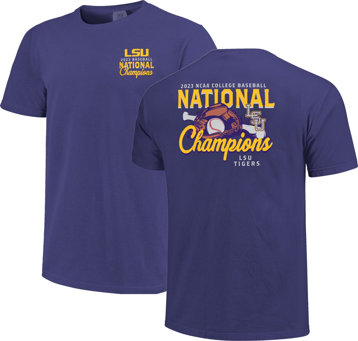 Image One Men's LSU 2023 College World Series Baseball National Champs ...