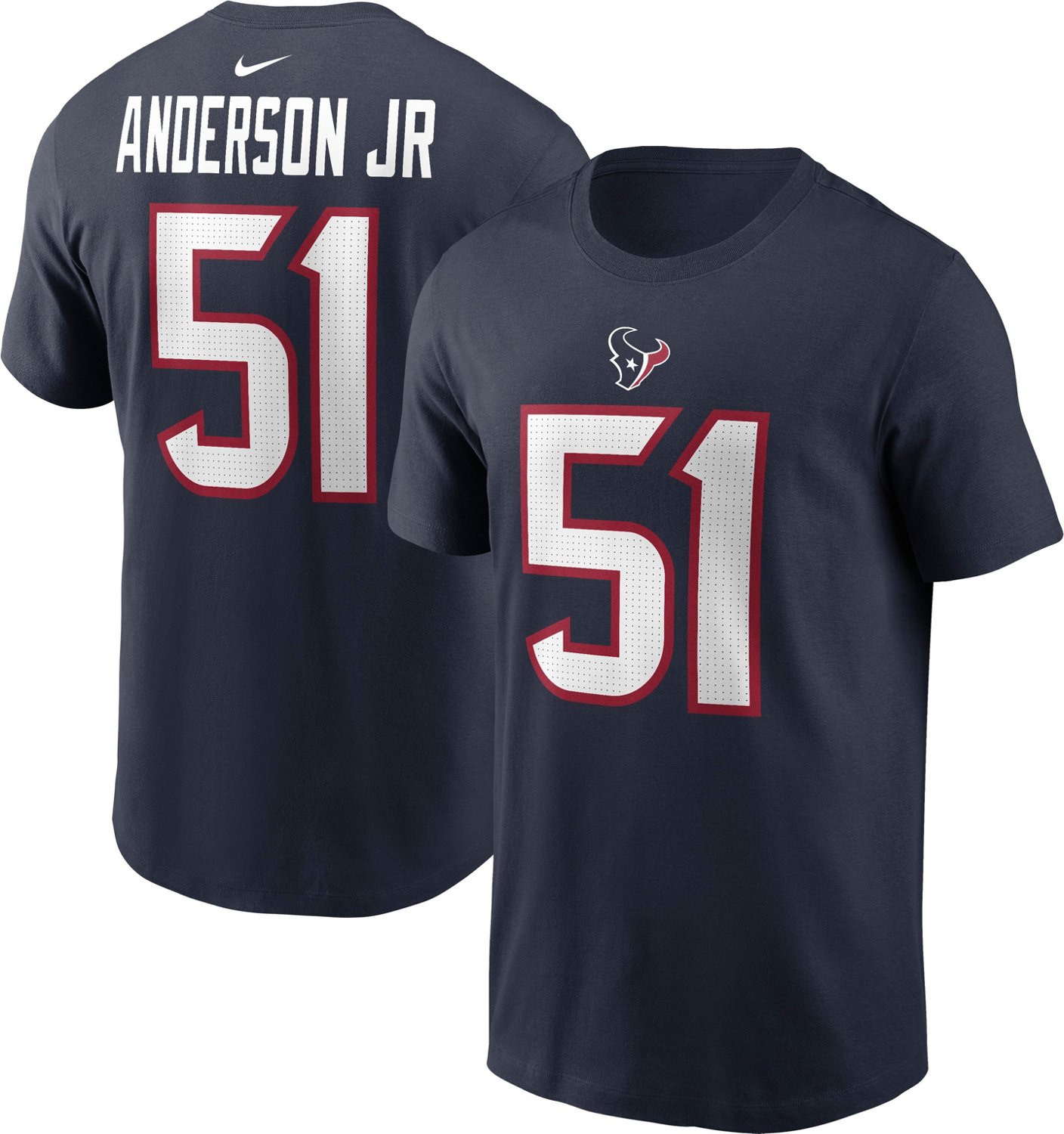 Nike Men's Houston Texans Will Anderson Jr. 31 N&N T-shirt - view number 3