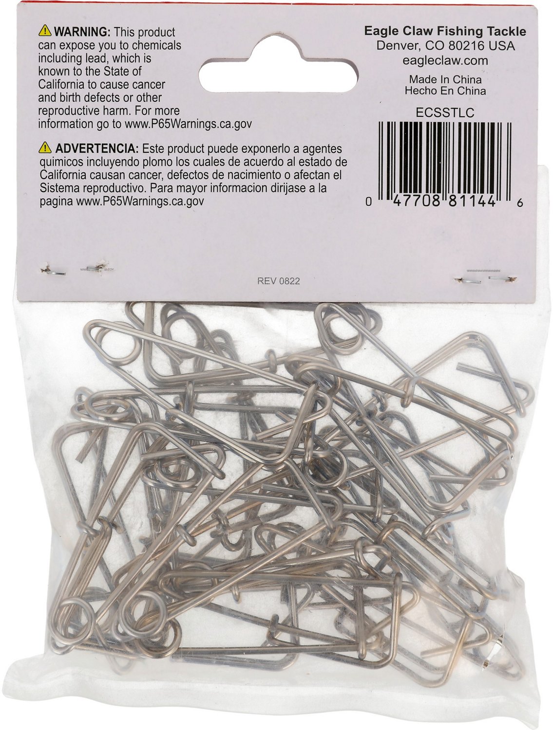 B&W Tackle Large 2-1/4 Stainless Steel Trotline Clips 25-Pack FREE  Shipping