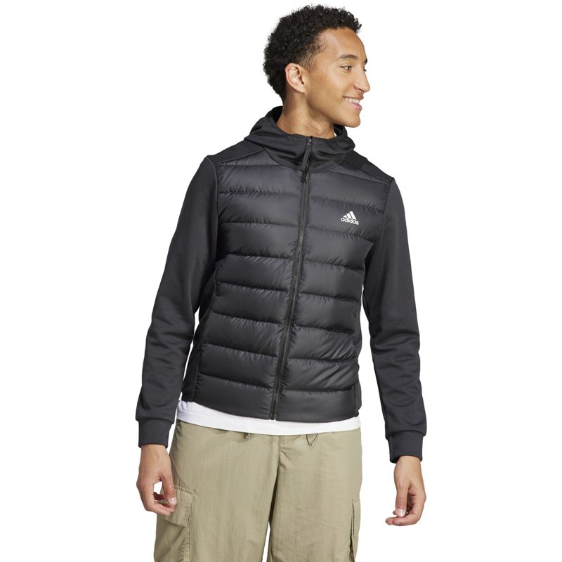 adidas Men's Essential Down Hybrid Jacket Black, 2X-Large - Men's Athletic Fleece at Academy Sports