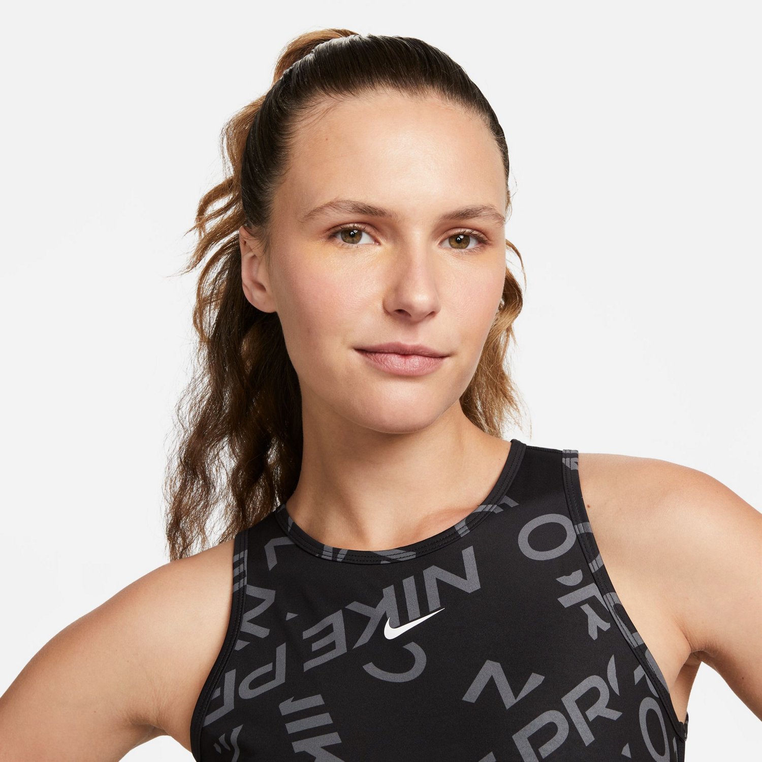 Nike Women's Pro Dri-FIT Crop Printed Tank Top - view number 3