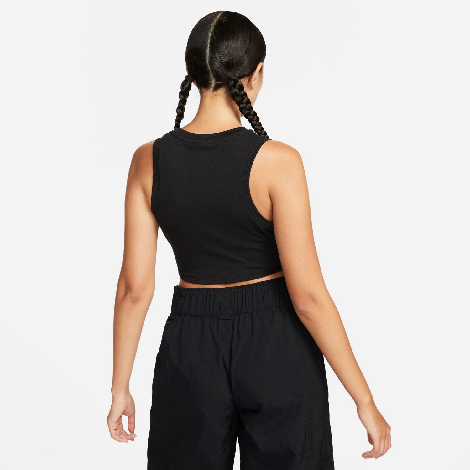Nike Women's Sportswear Essentials Ribbed Cropped Tank Top                                                                       - view number 2