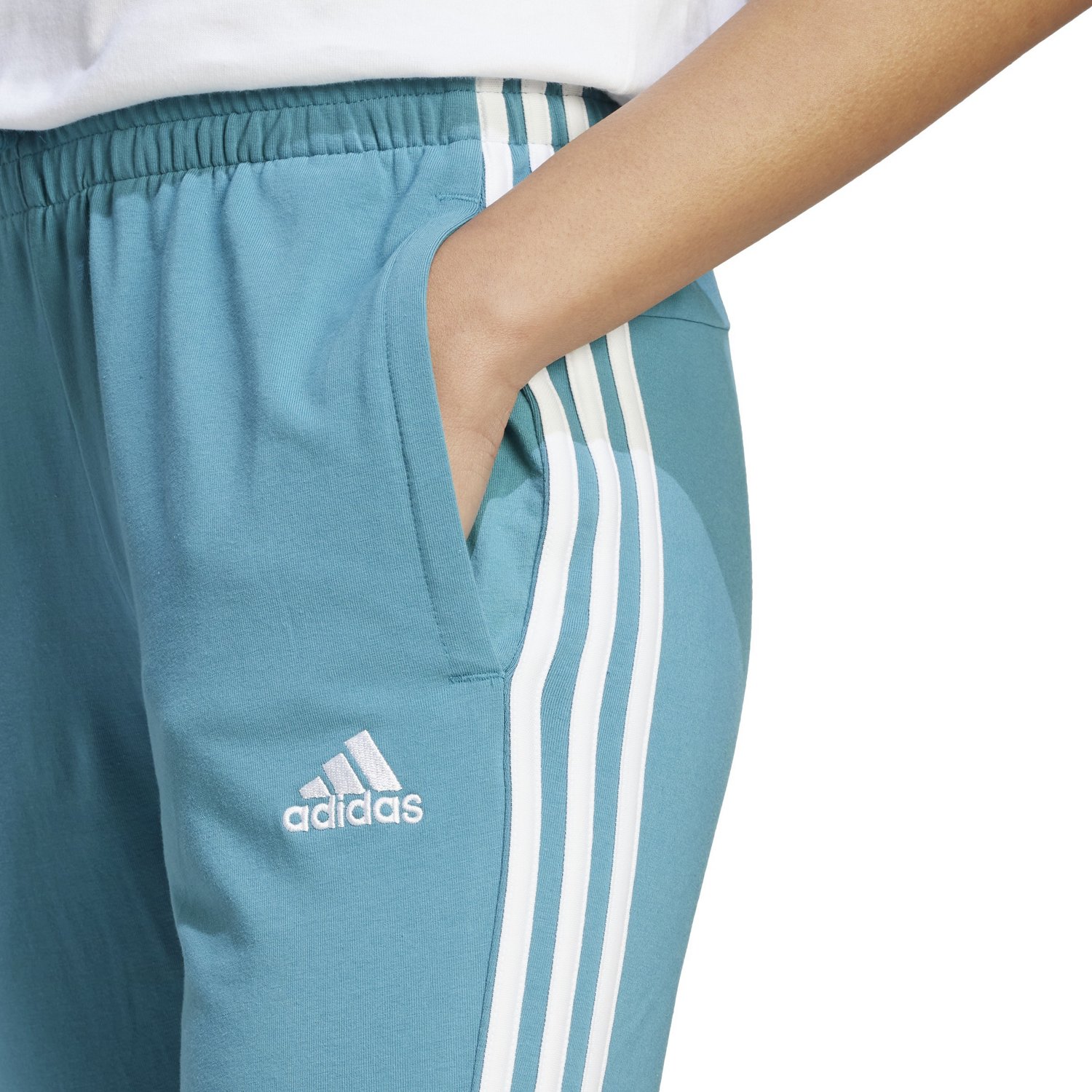 adidas Women’s 3-Stripe Single Jersey Cuffed Jogger Pants | Academy