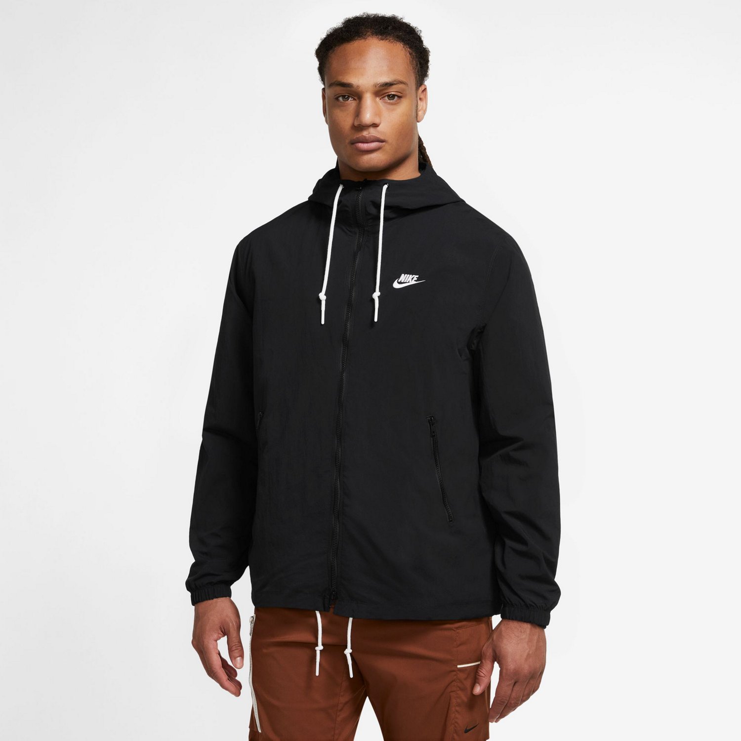 Nike Men's Club FullZip Woven Jacket Free Shipping at Academy