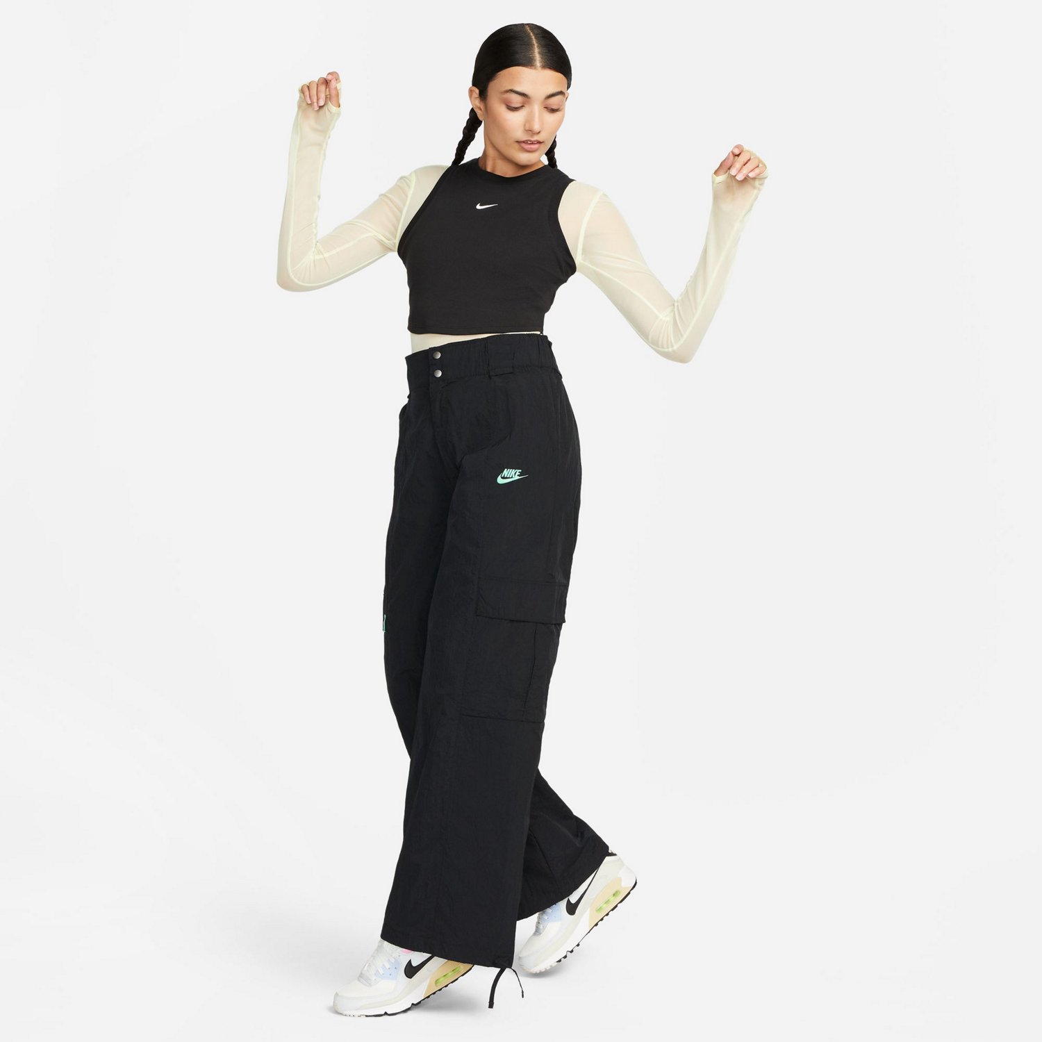 Nike Women's Sportswear Essentials Ribbed Cropped Tank Top                                                                       - view number 5