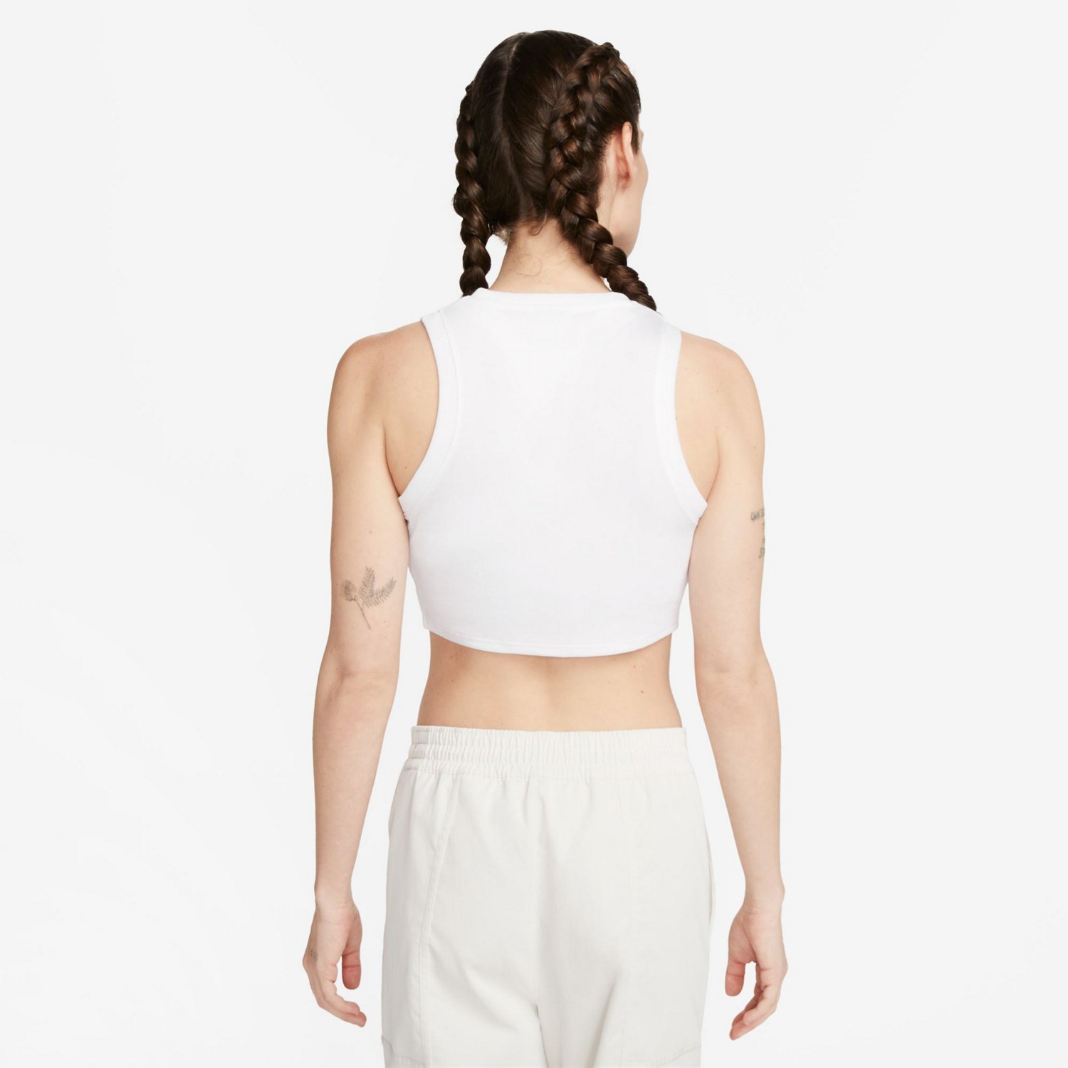 Nike Women's Sportswear Essentials Ribbed Cropped Tank Top                                                                       - view number 2