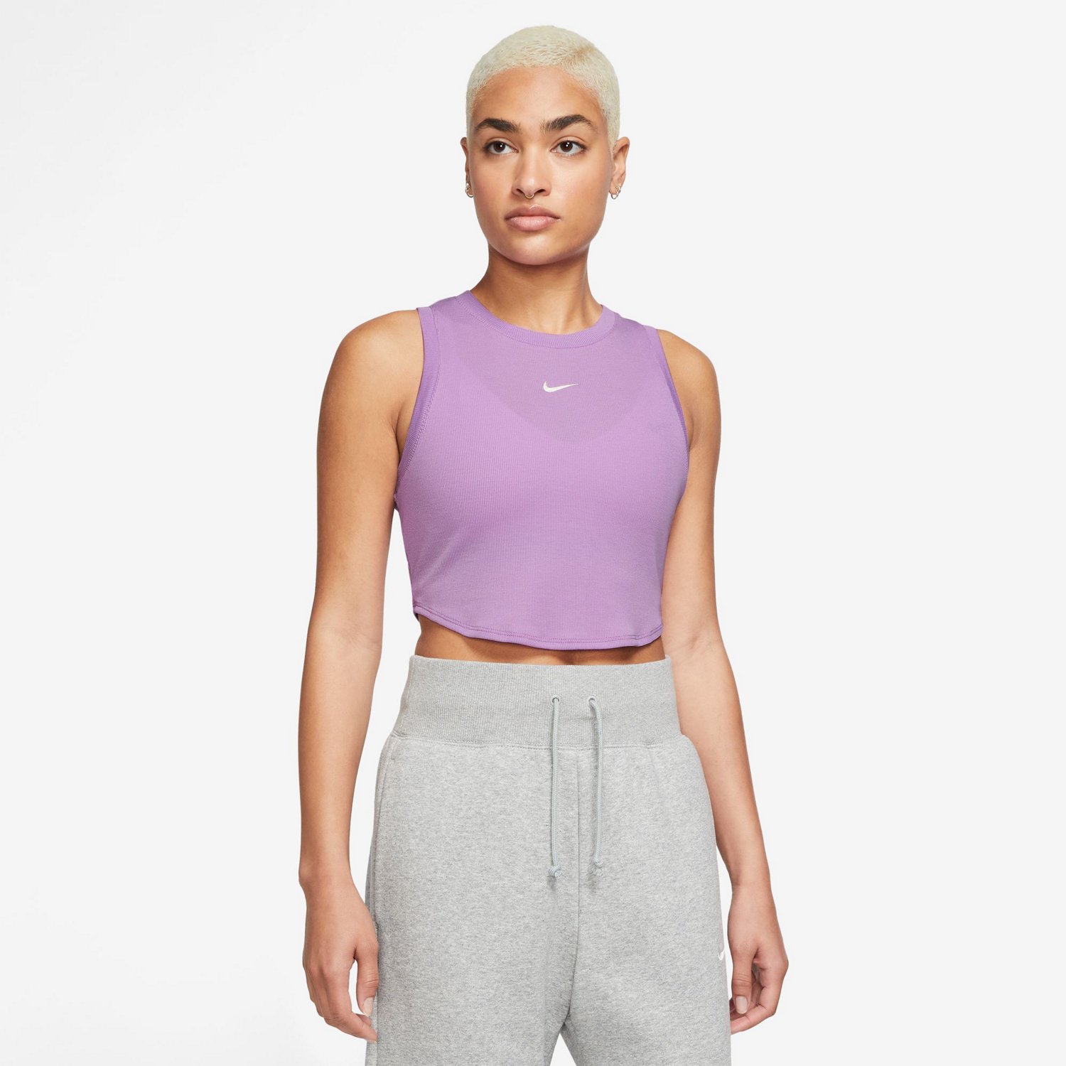 Nike Women's Sportswear Essentials Ribbed Cropped Tank Top | Academy