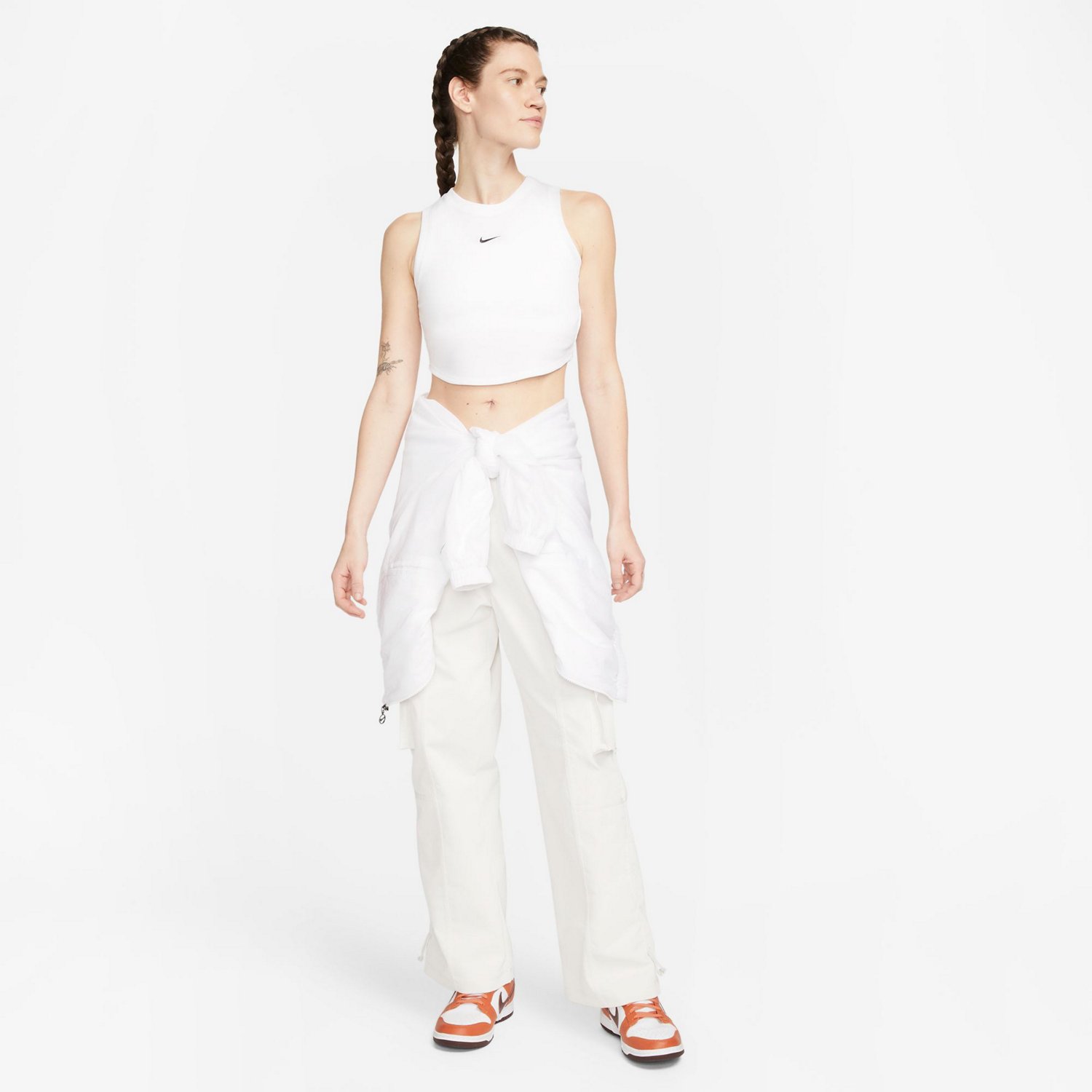 Nike Women's Sportswear Essentials Ribbed Cropped Tank Top                                                                       - view number 5