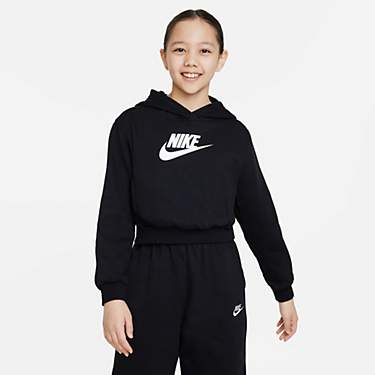 Nike Girls' NSW Club Fleece Cropped Hoodie                                                                                      
