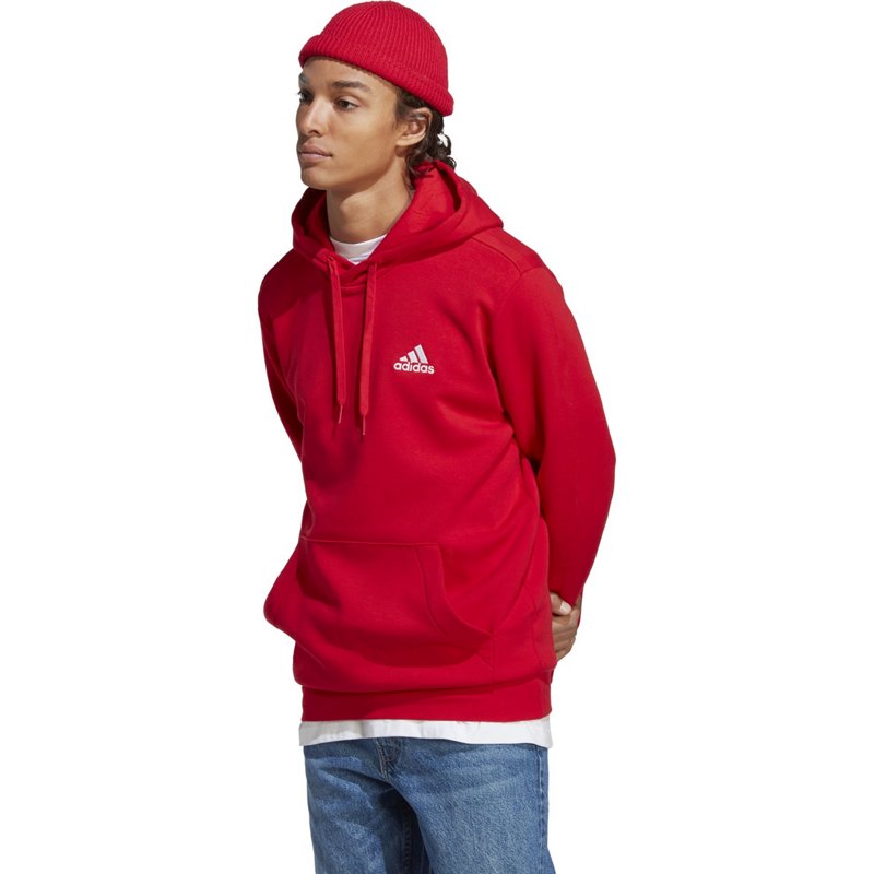 adidas Men's Feel Cozy Pullover Hoodie Scarlet, Medium - Men's Athletic Fleece at Academy Sports