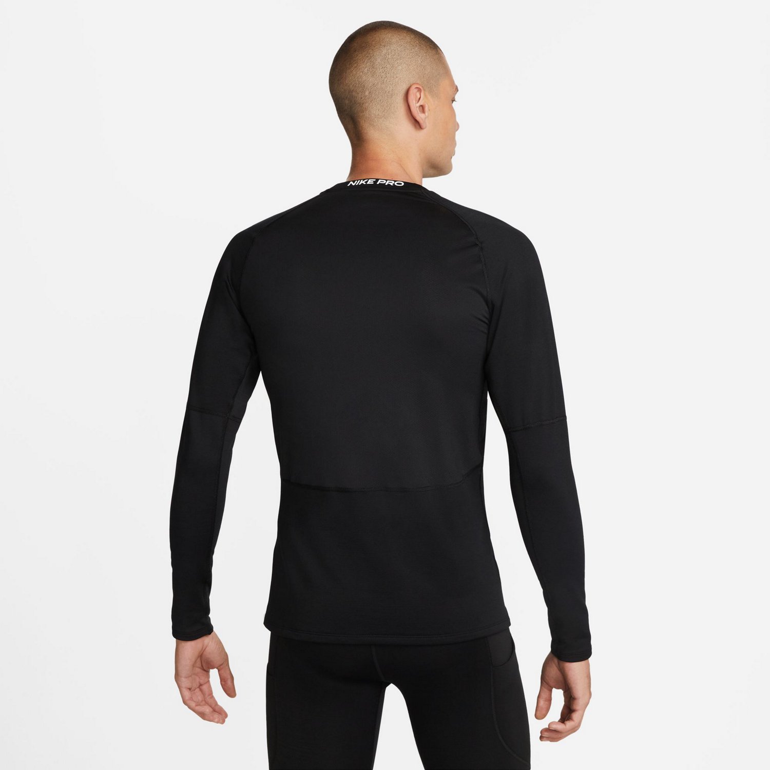 Nike Men's Pro Warm Long Sleeve Crew Top                                                                                         - view number 2