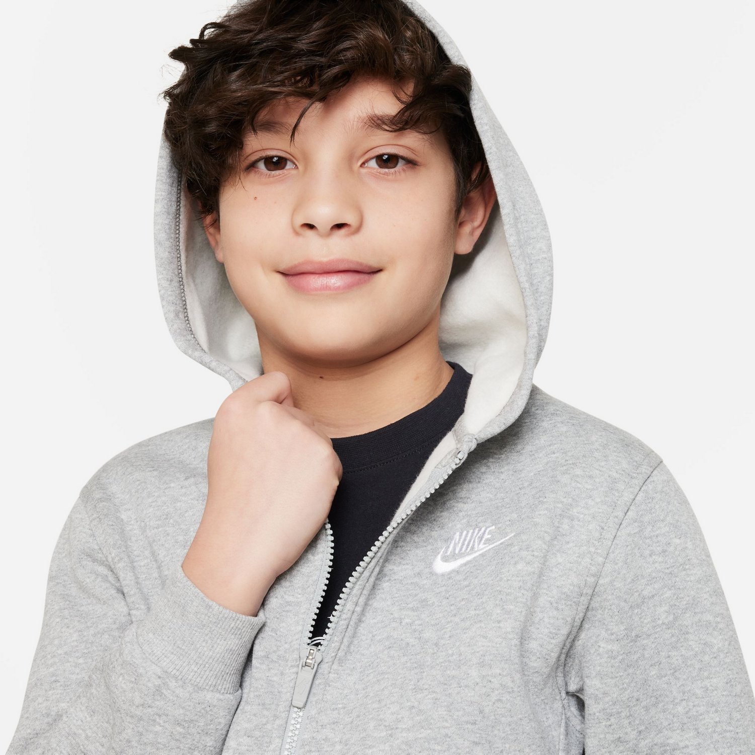 Nike Boys' Sportswear Club Fleece Full-Zip Hoodie - view number 3