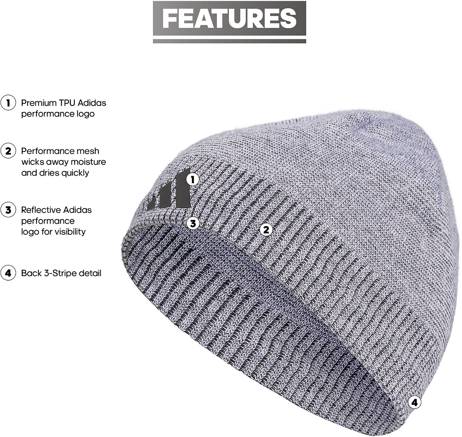 adidas Men's Creator 3 Athletic Beanie - view number 5