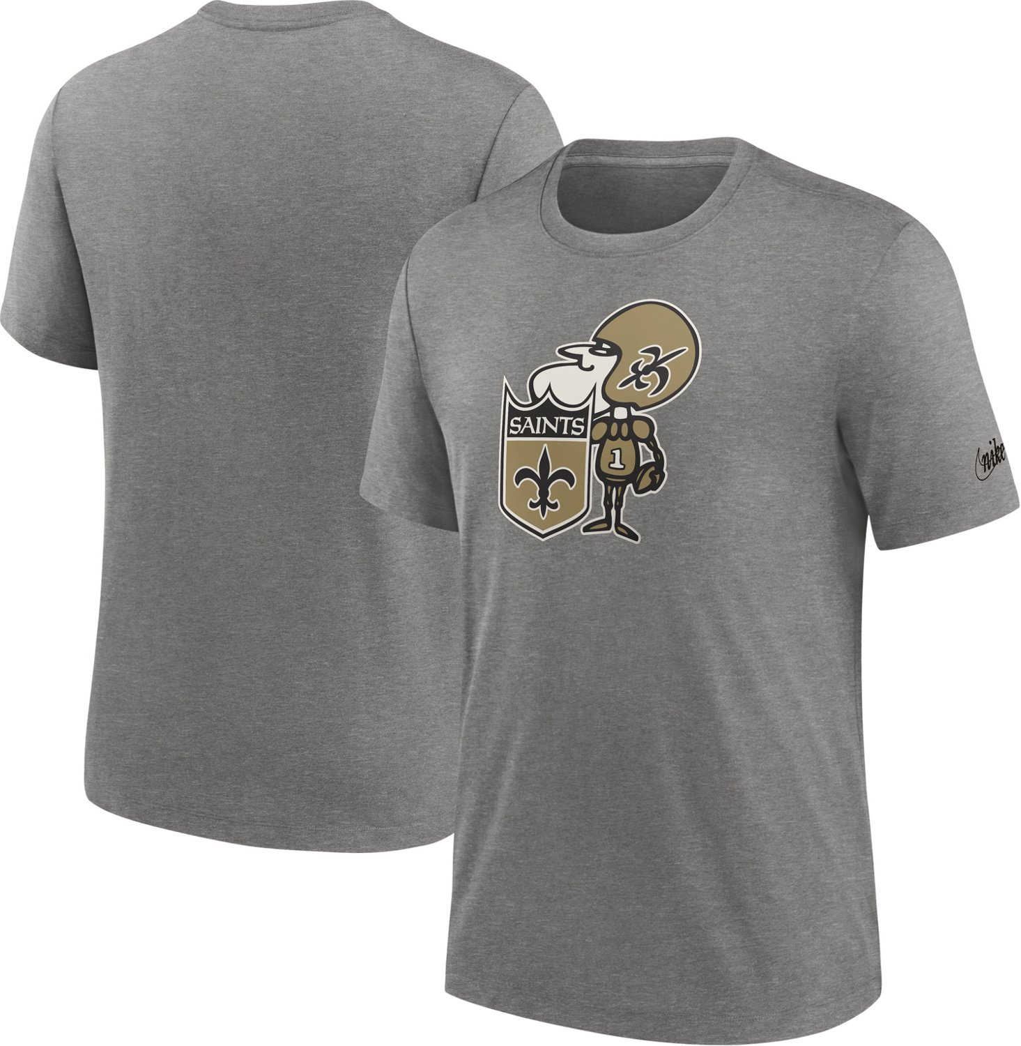 Nike Men's New Orleans Saints Rewind Logo Triblend T-shirt - view number 3