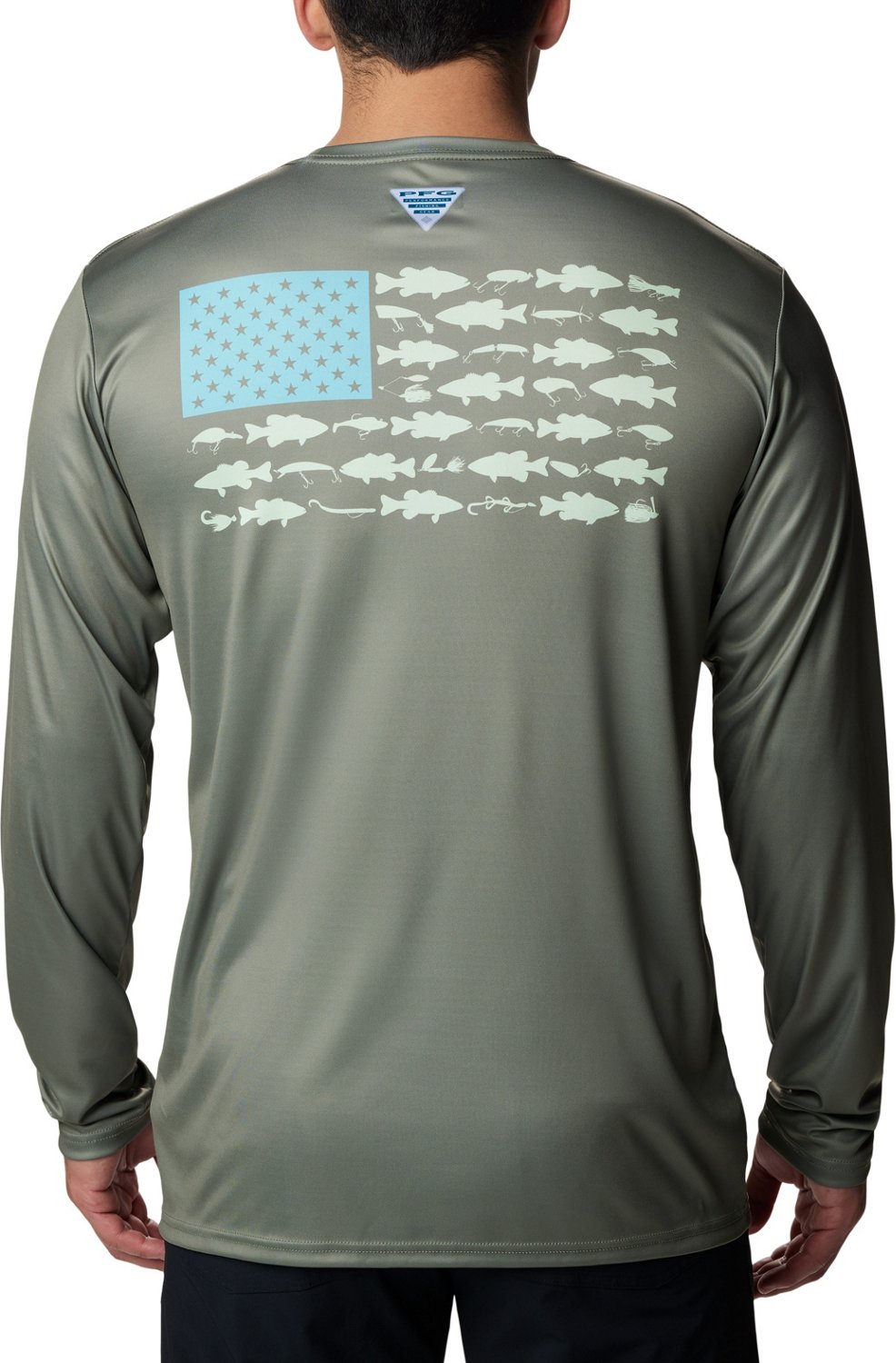 Columbia Sportswear Men's Terminal Tackle PFG Fish Flag Long Sleeve T