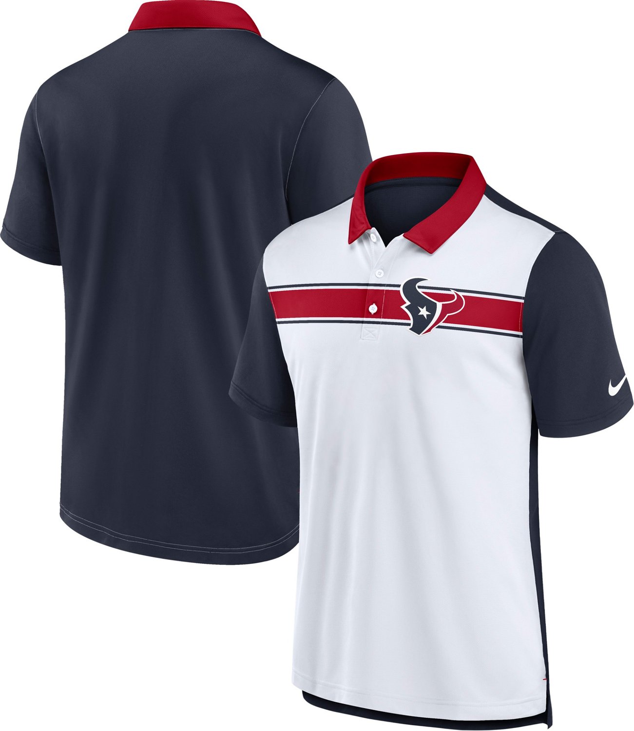 Nike Men s Houston Texans Rewind Pique Polo Shirt Academy