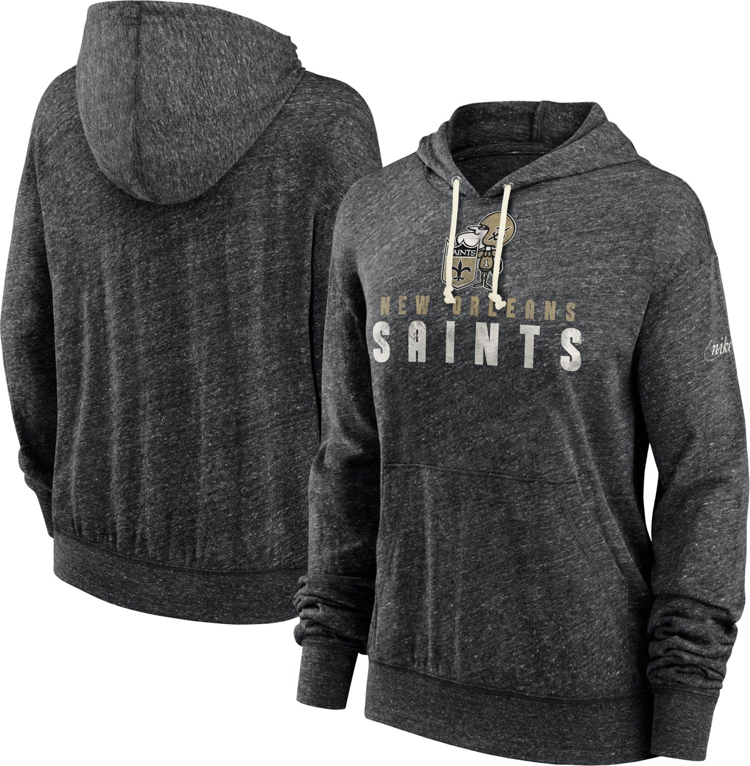 Nike Men's New Orleans Saints Rewind Gym Vintage Pullover Hoodie                                                                 - view number 3