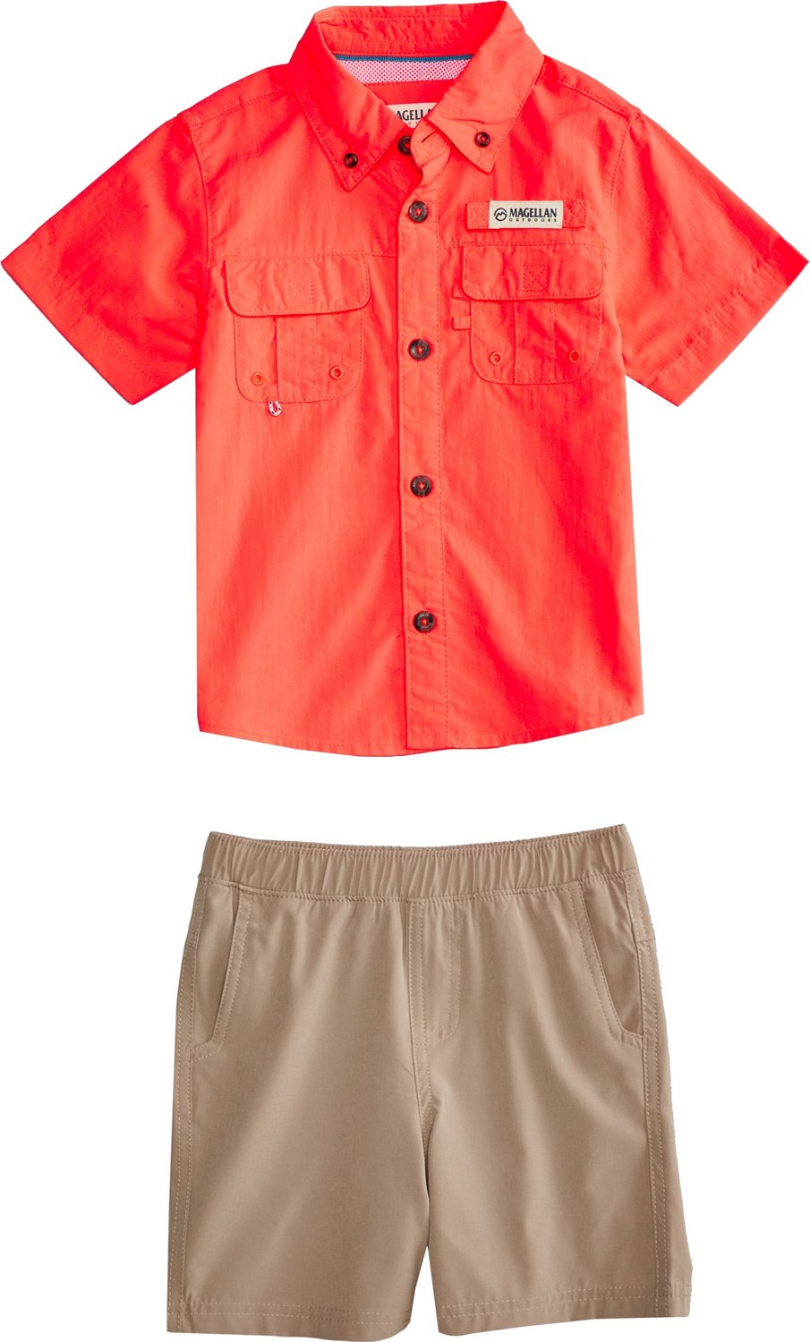 Magellan Outdoors Toddler Boys' Laguna Madre Caddo Lake Shirt And Shorts Set