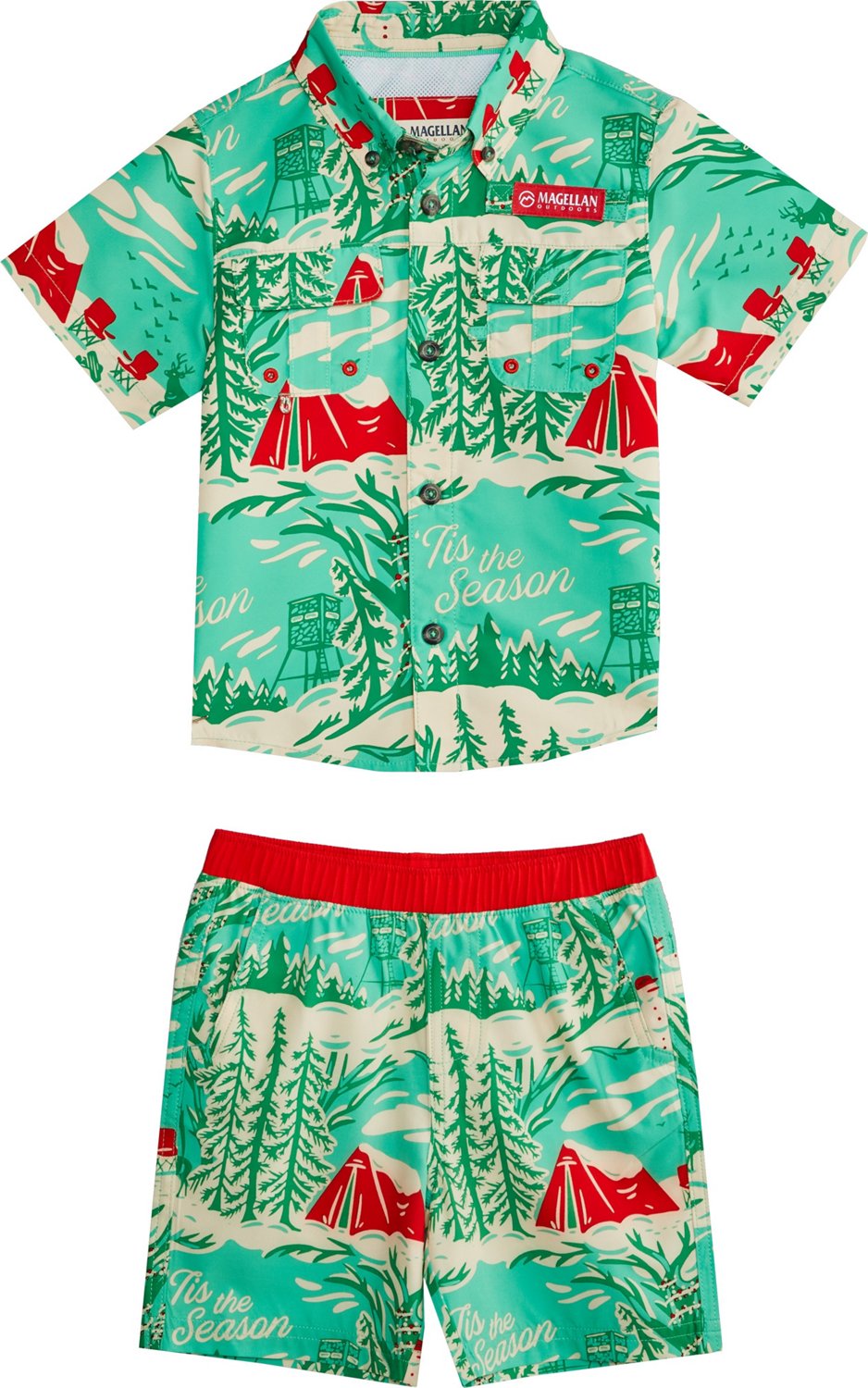 Magellan Boys' 47 Laguna Madre Holiday Short Sleeve Fishing Tshirt