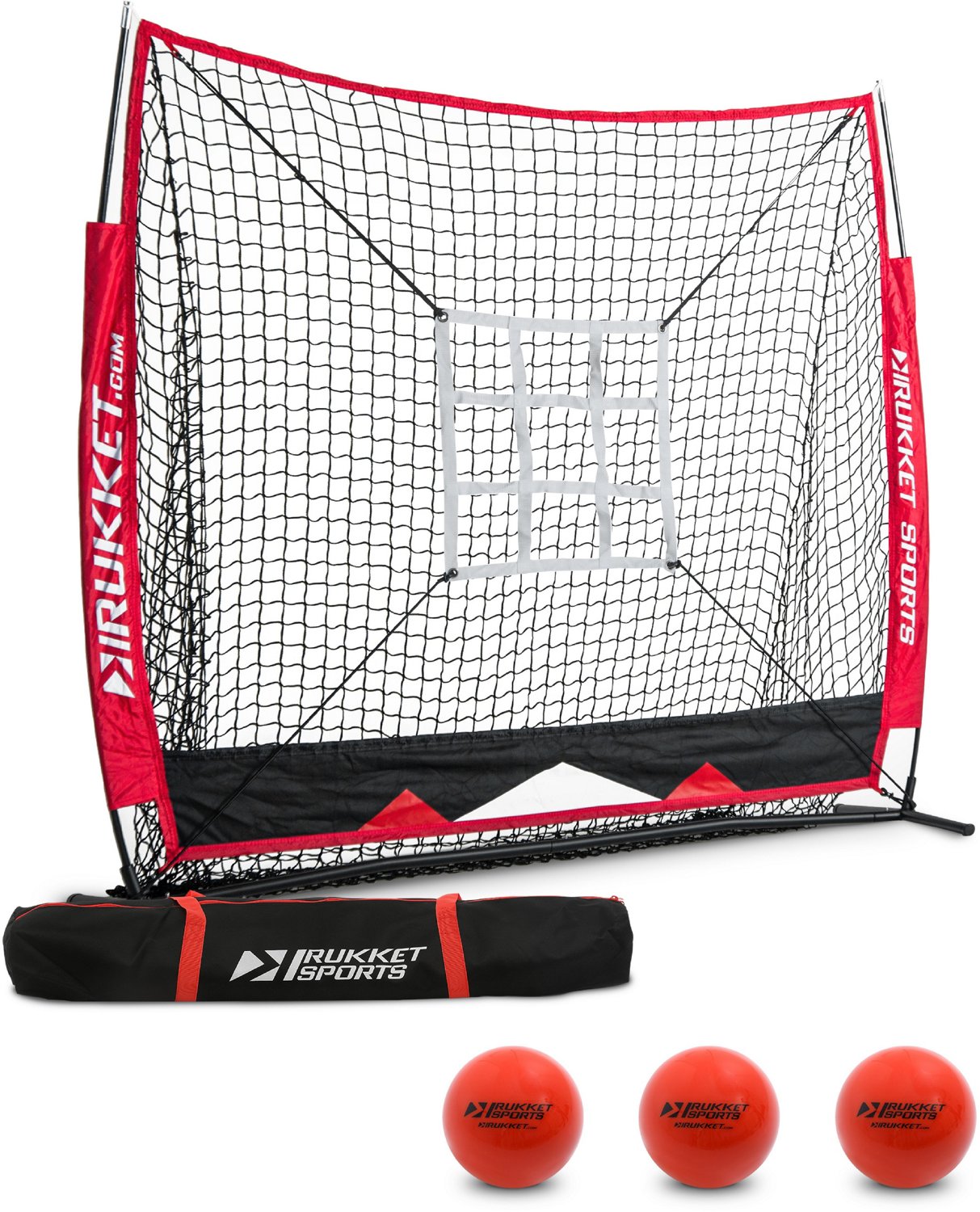 Rukket Sports 5 Ft X 5 Ft Baseball/Softball Net With 3 Weighted Balls ...