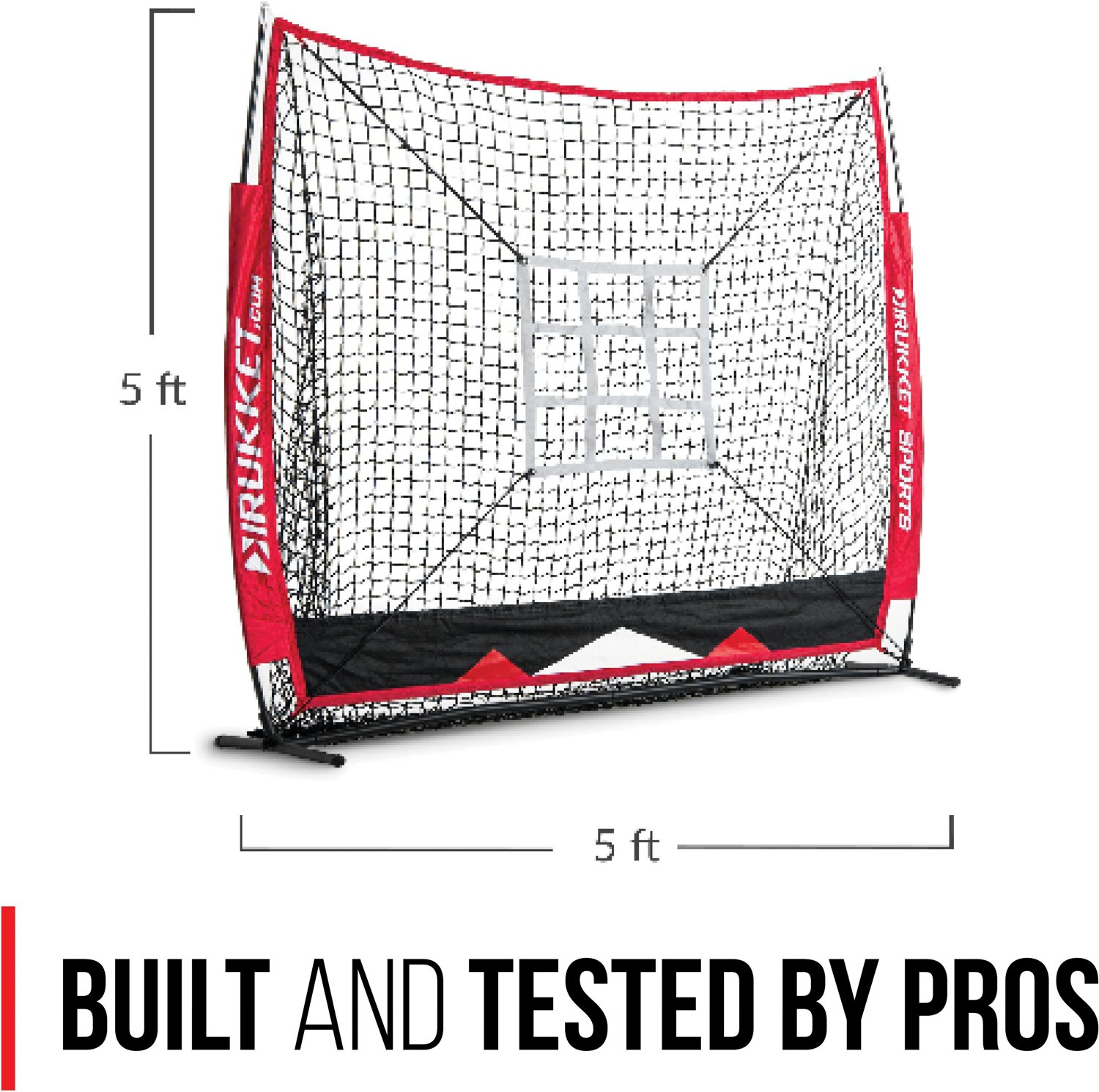 Rukket Sports 5 ft x 5 ft Baseball/Softball Net with 3 Weighted Balls and Strike Zone Target                                     - view number 4