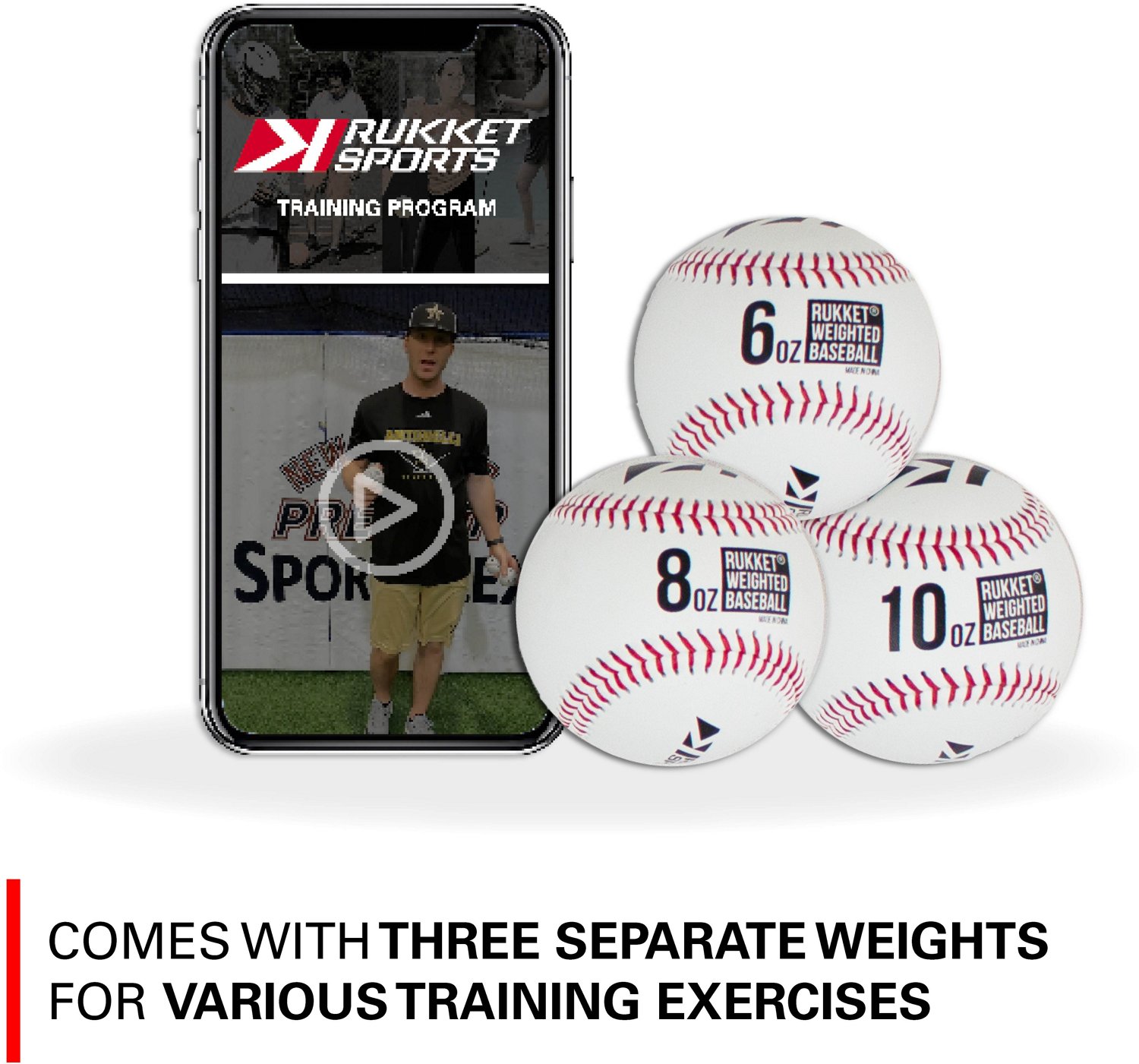 Rukket Sports Progression Weighted Training Ball 3-Pack                                                                          - view number 2