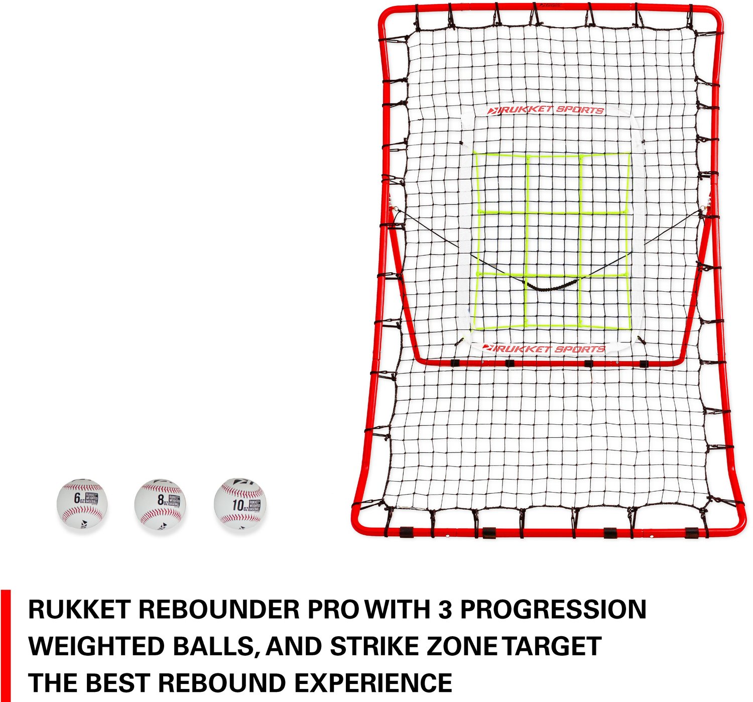 Rukket Sports Pitch Back Rebounder with Progression Weighted Balls - view number 2