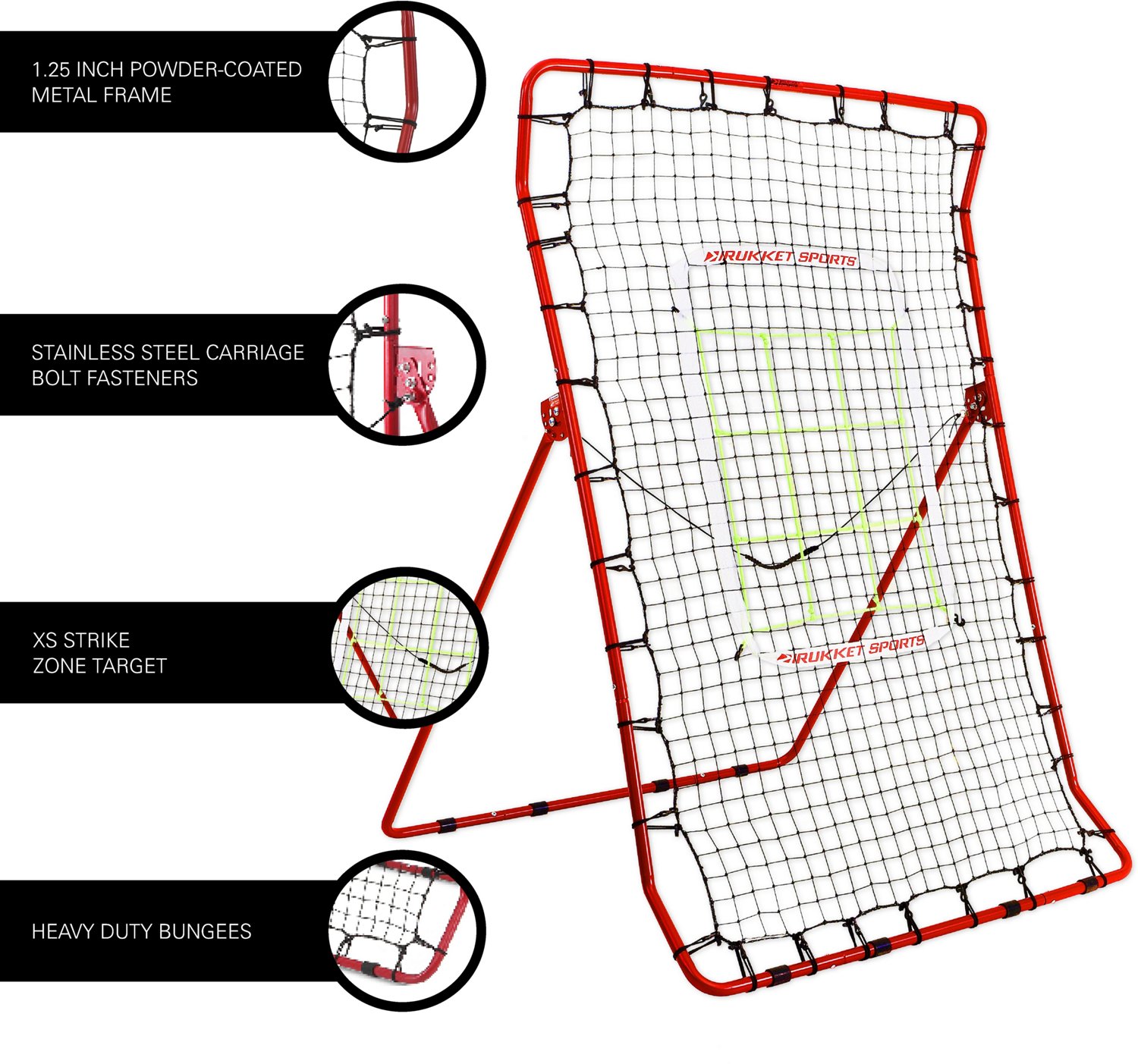 Rukket Sports Pitch Back Rebounder with Progression Weighted Balls - view number 6