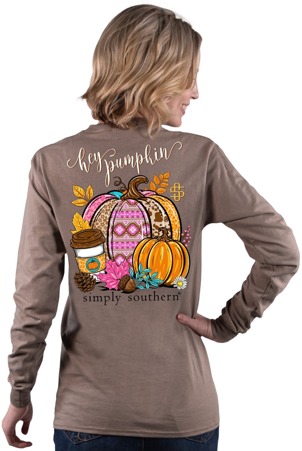 Simply Southern Women's Hey Pumpkin Long Sleeve T-shirt | Academy