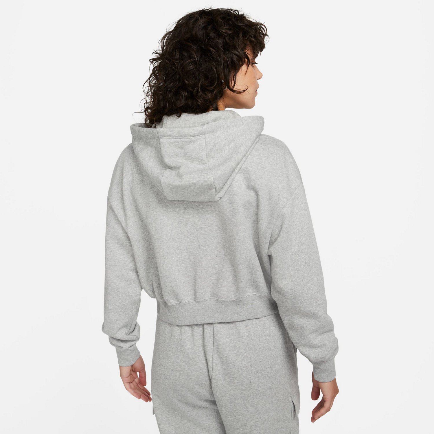 Nike Women's Club Fleece Graphic Crop Pullover Hoodie - view number 2