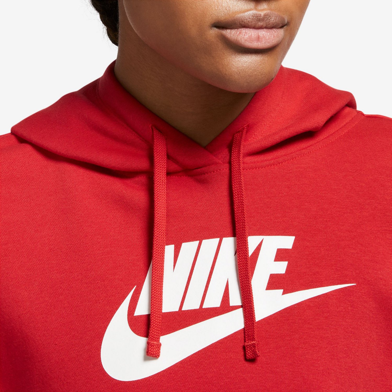 Nike Women's Club Fleece Graphic Crop Pullover Hoodie - view number 3