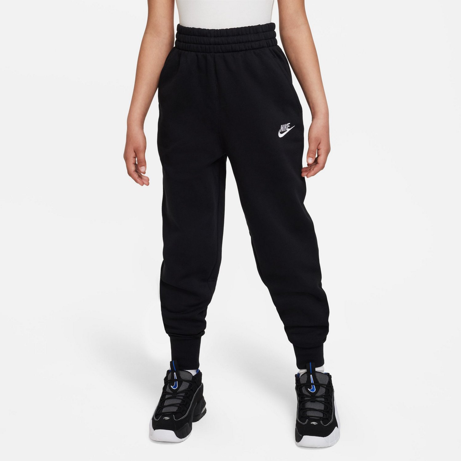 Nike Girls' Sportswear Club Fleece High-Waisted Fitted Pants | Academy