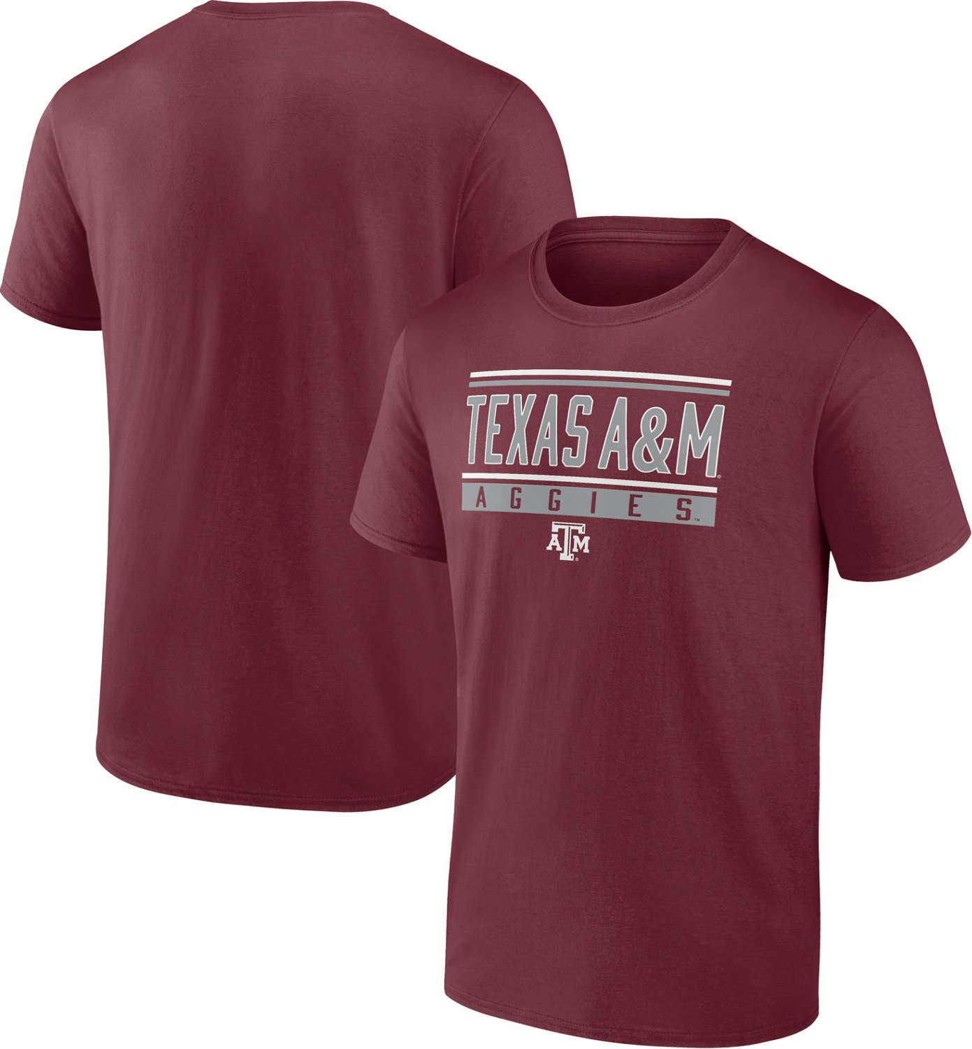 Fanatics Men's Texas A&M University Fundamentals Stripe and Block T-shirt - view number 3