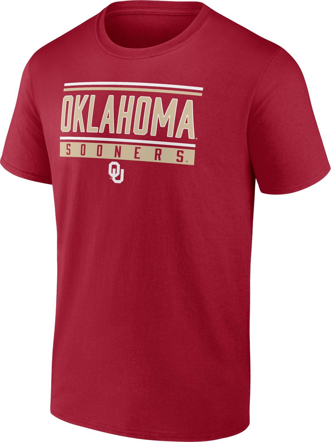 Fanatics Men's University of Oklahoma Fundamentals Stripe and Block T-shirt
