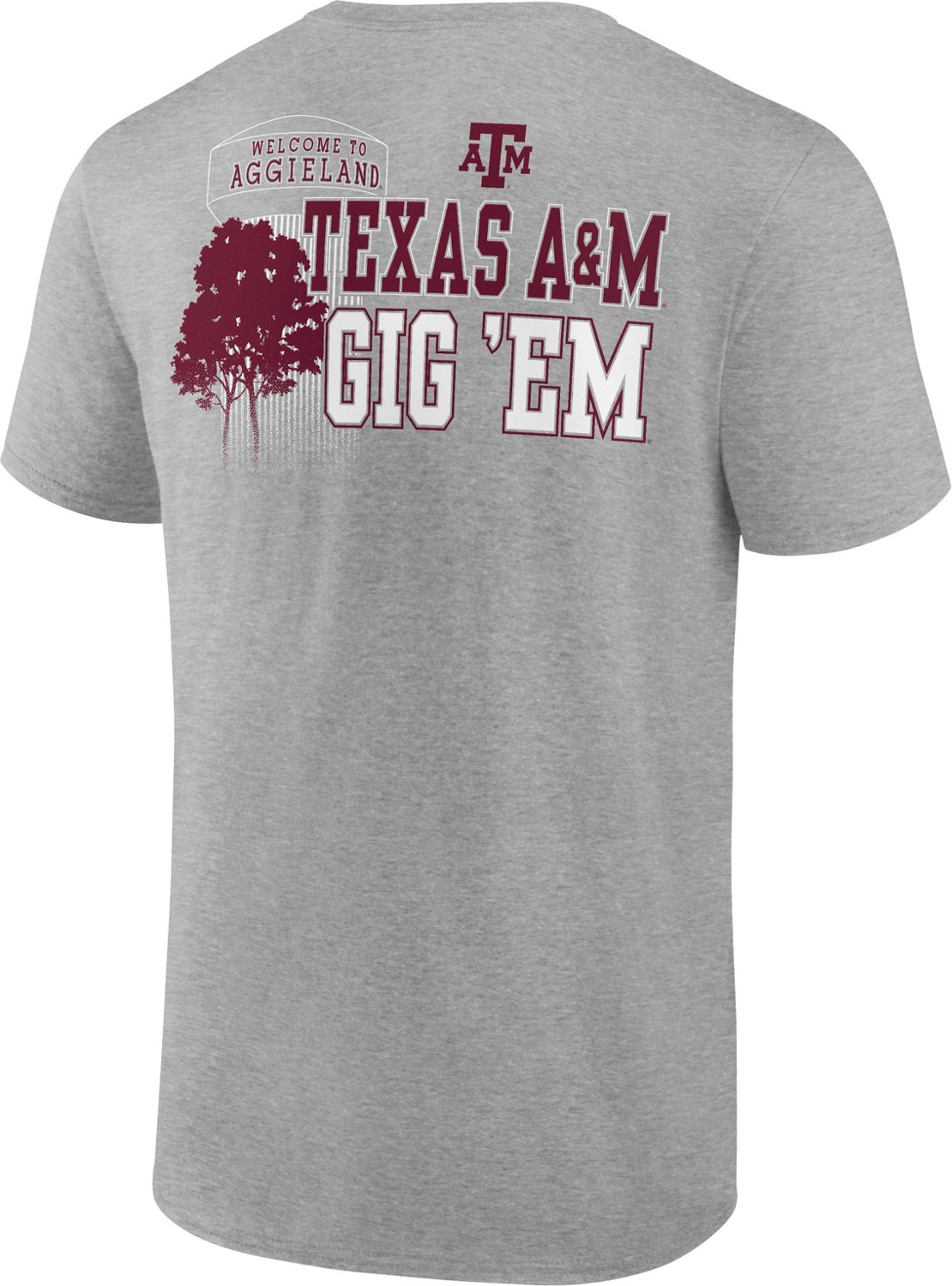 Texas A&M University Over Logo Active Short Sleeve White T-Shirt