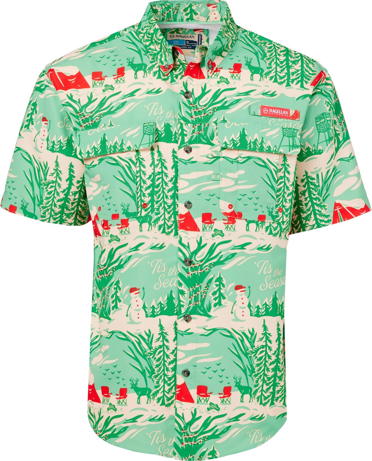 Magellan Outdoors Men's Laguna Madre Holiday Button-Down Shirt