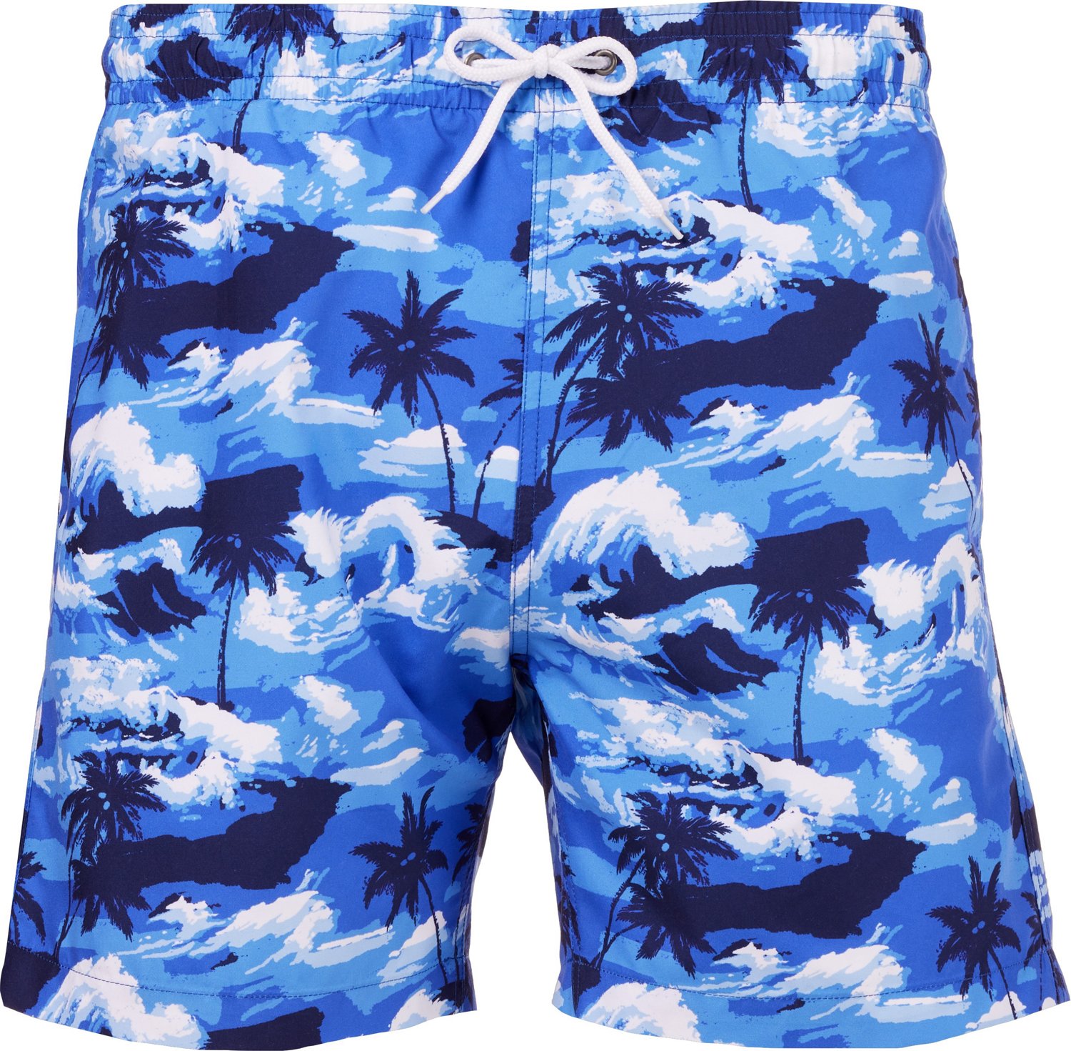 Trunks Surf & Swim Co. Men's Camo Palm Sano Swim Shorts | Academy