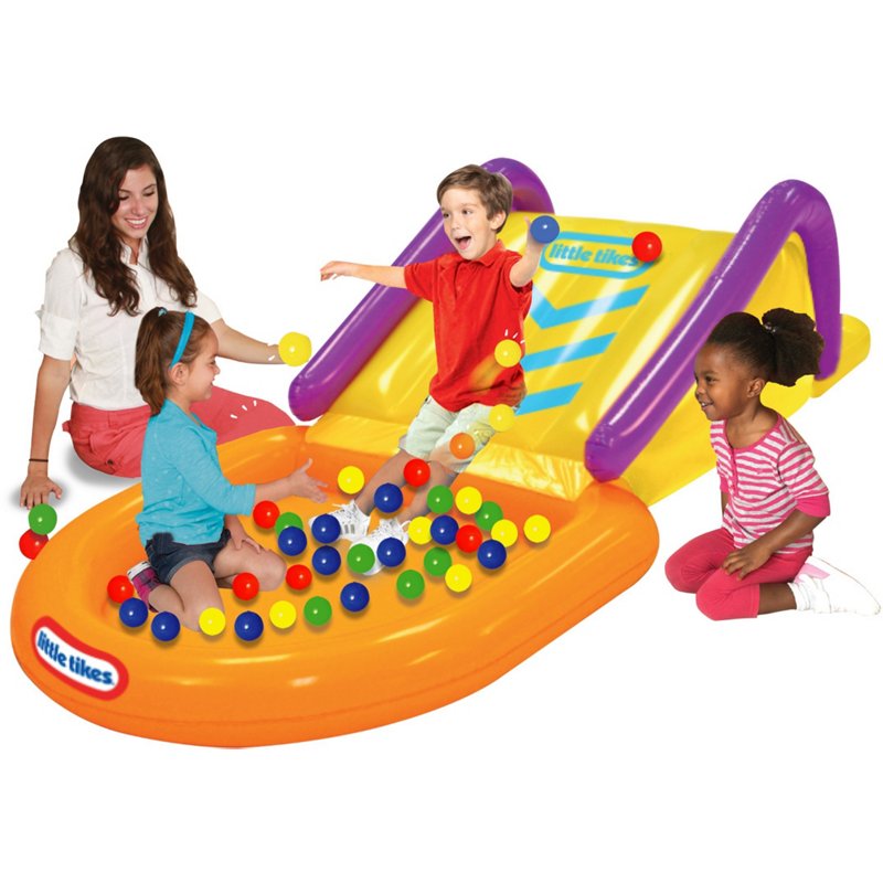 Little Tikes Slide and Splash Down Ball Pit with 40 Balls - Outdoor Games at Academy Sports