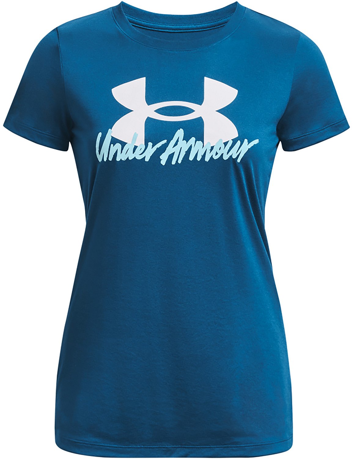 Under Armour Women s Tech Big Graphic Short Sleeve T shirt Varsity Blue White Blizzard