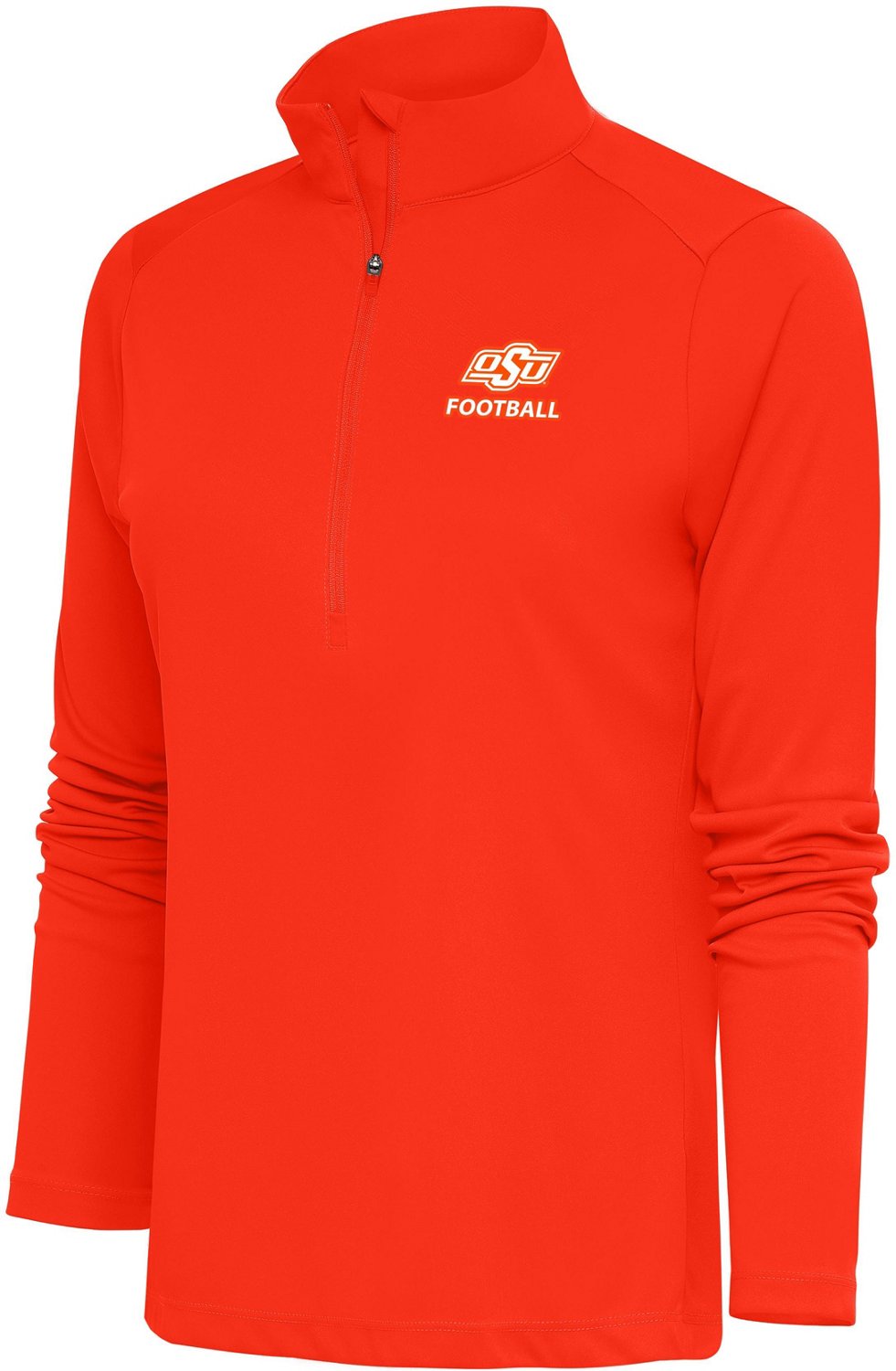 Antigua Women's Oklahoma State University Football Tribute 1/2 Zip Pullover