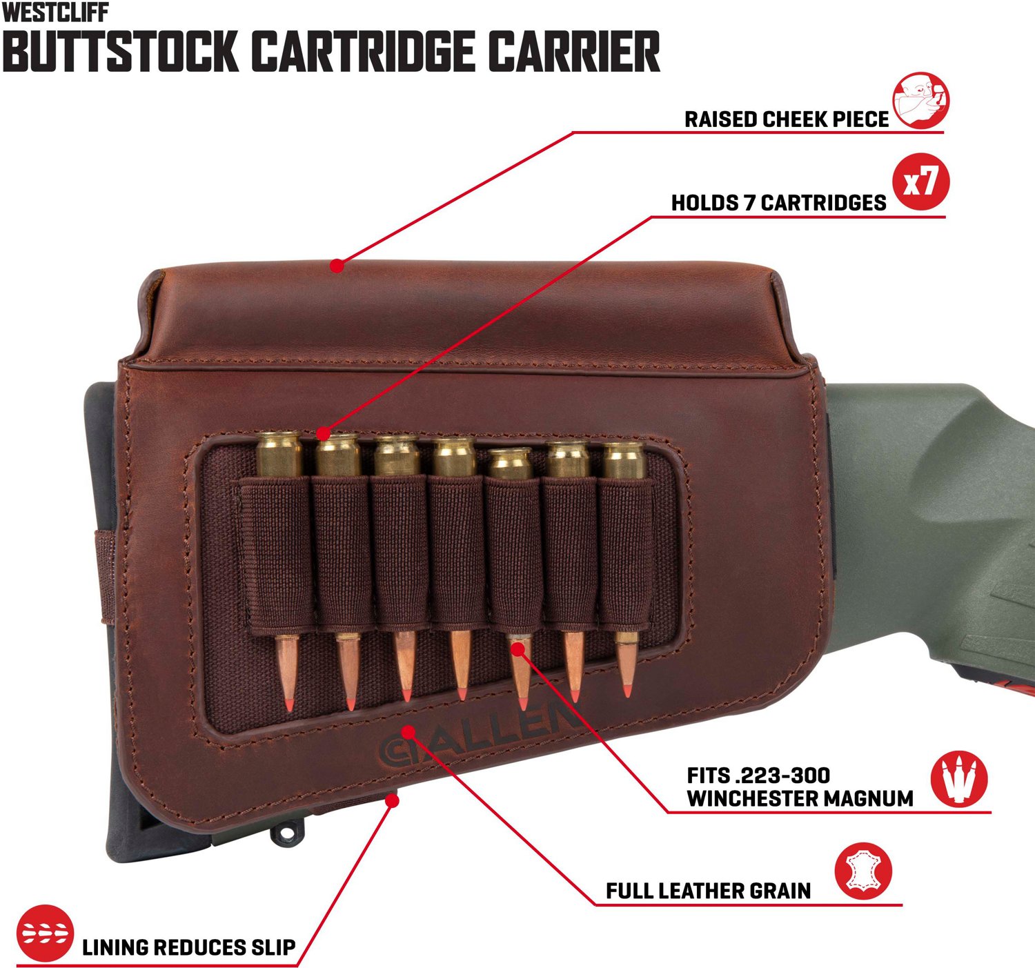 Allen Company Next Shot Westcliff Buttstock Cartridge Carrier - view number 4